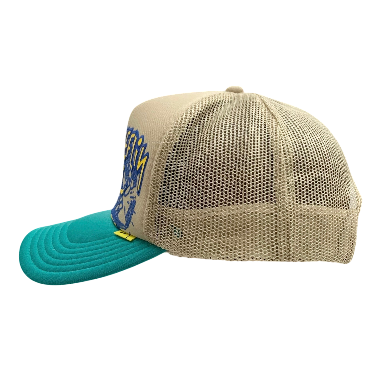 Kapital ‘Free Wheelin' Trucker Cap Beige/Turquoise thumbnail 3