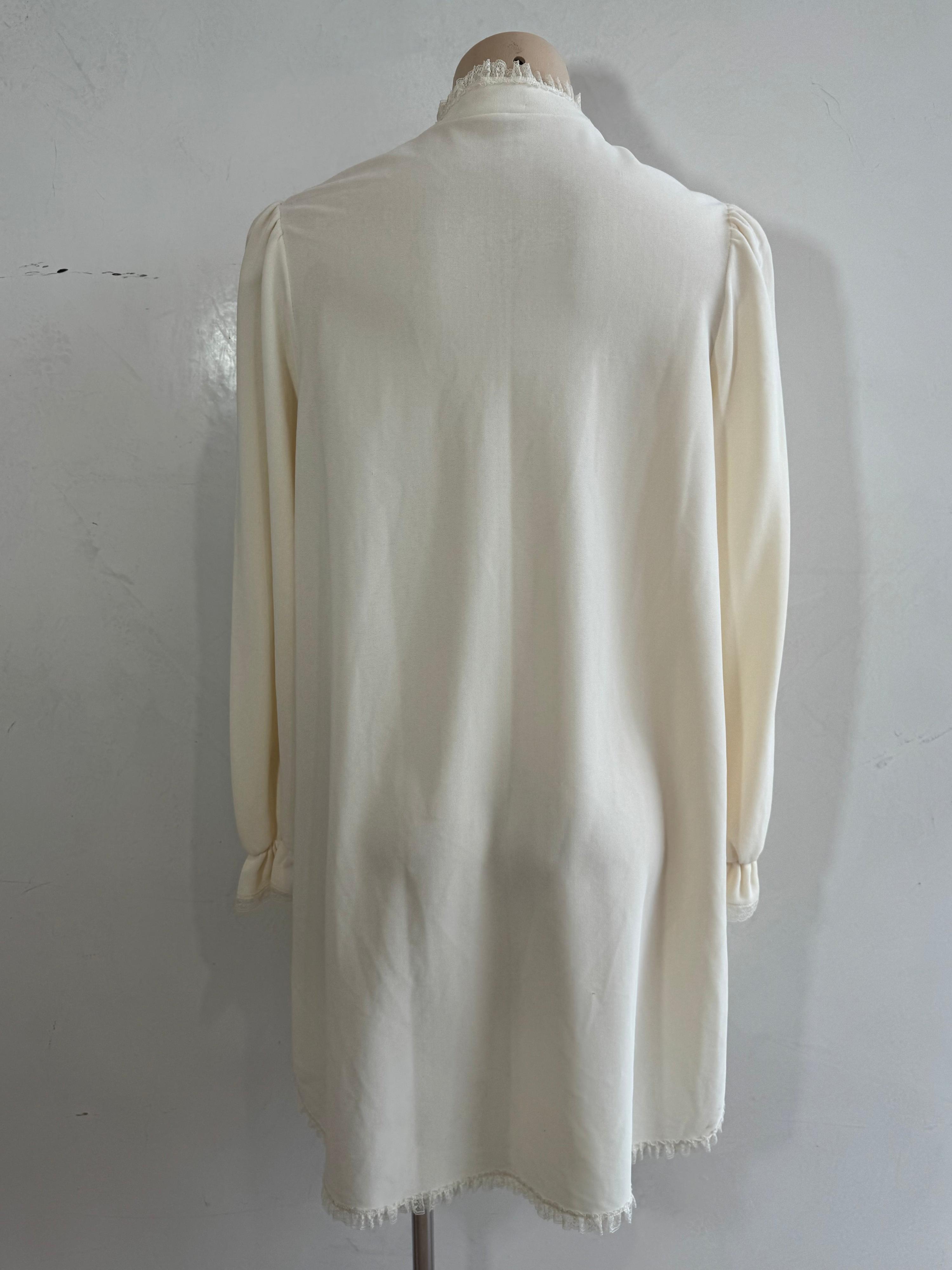 Vintage Diamond Cut beige bed Shirtdress thumbnail 5