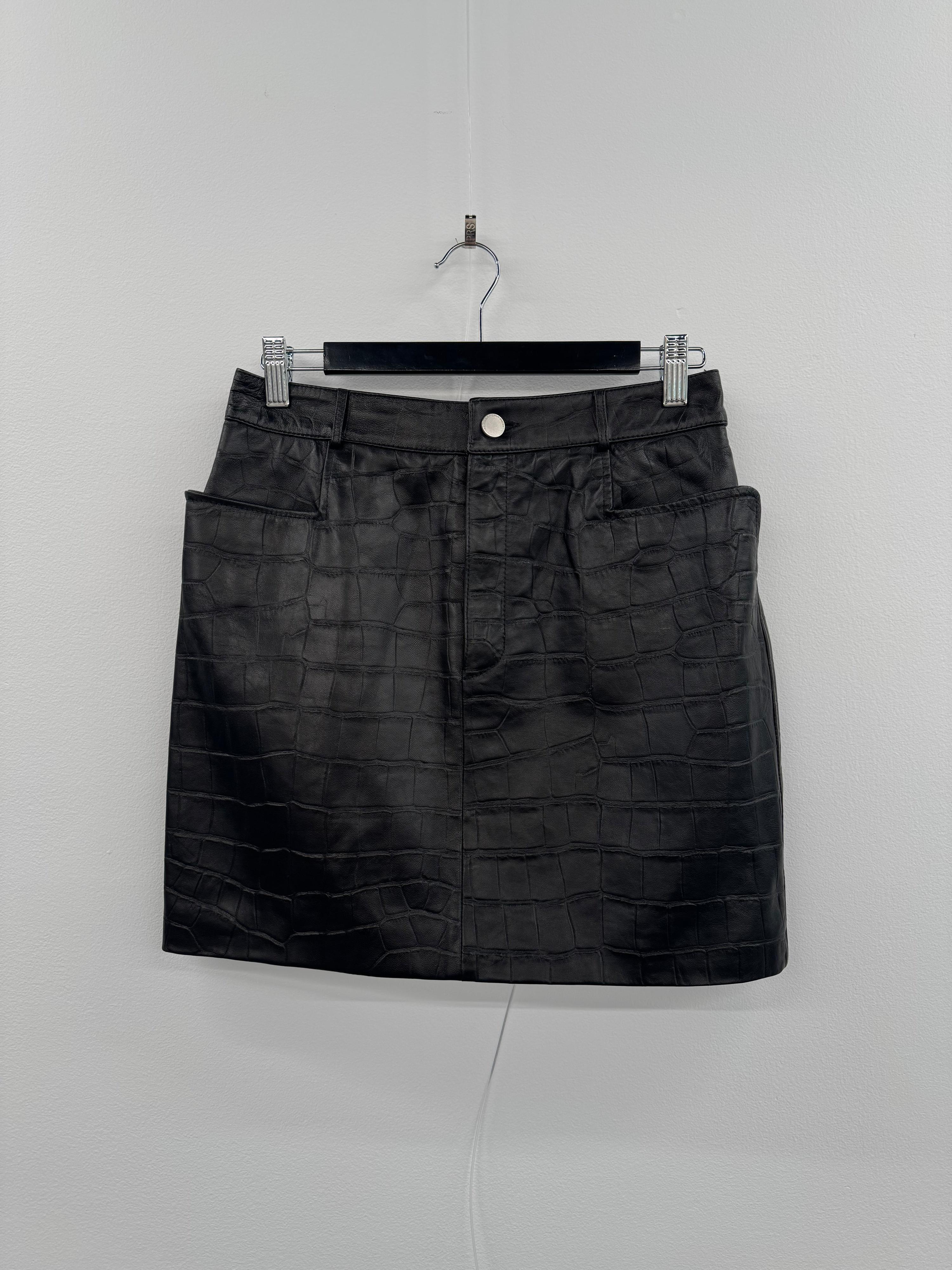 Alessandra Rich Leather Skirt Sz 42