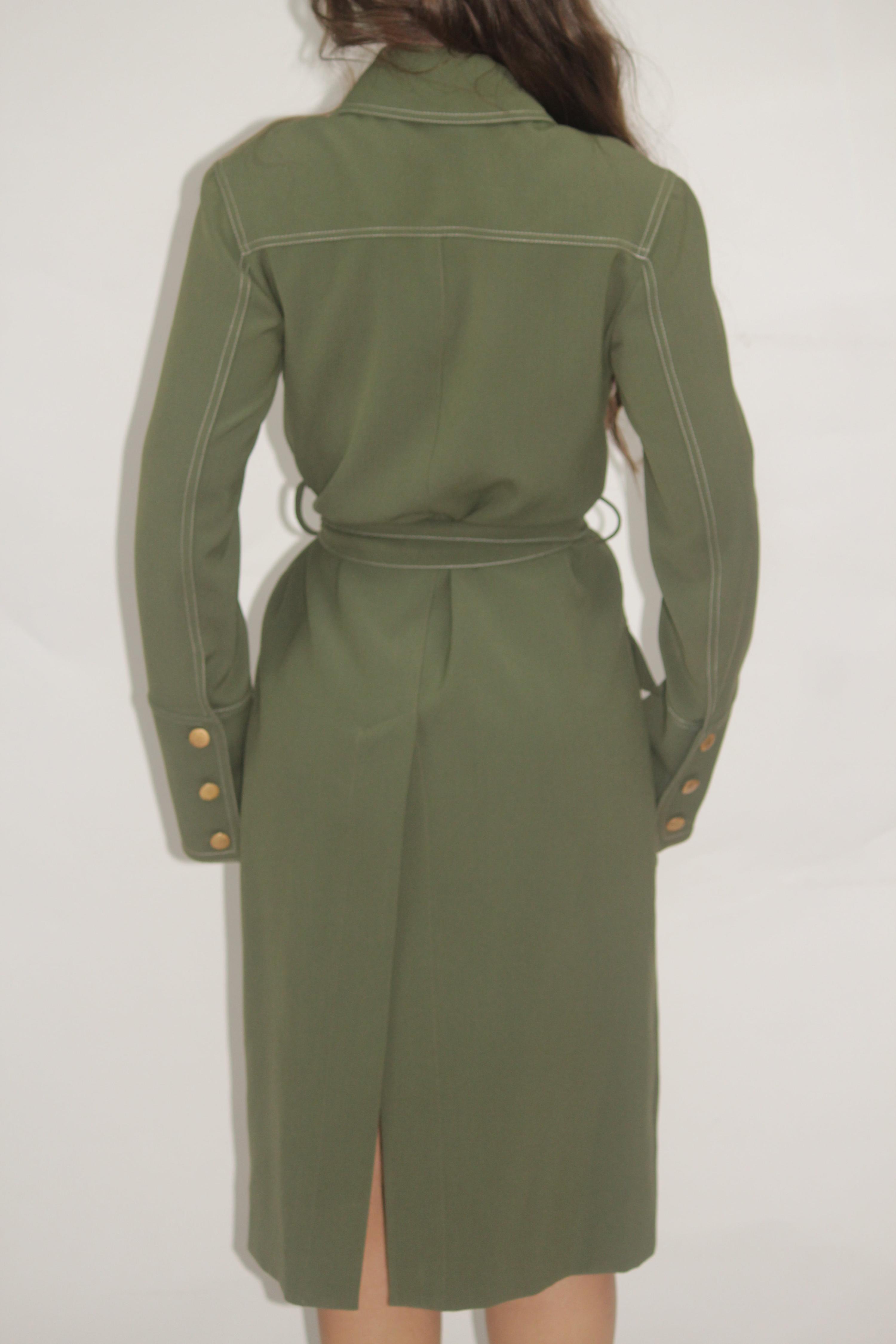 Manning Cartell Olive Green Trench Dress thumbnail 3