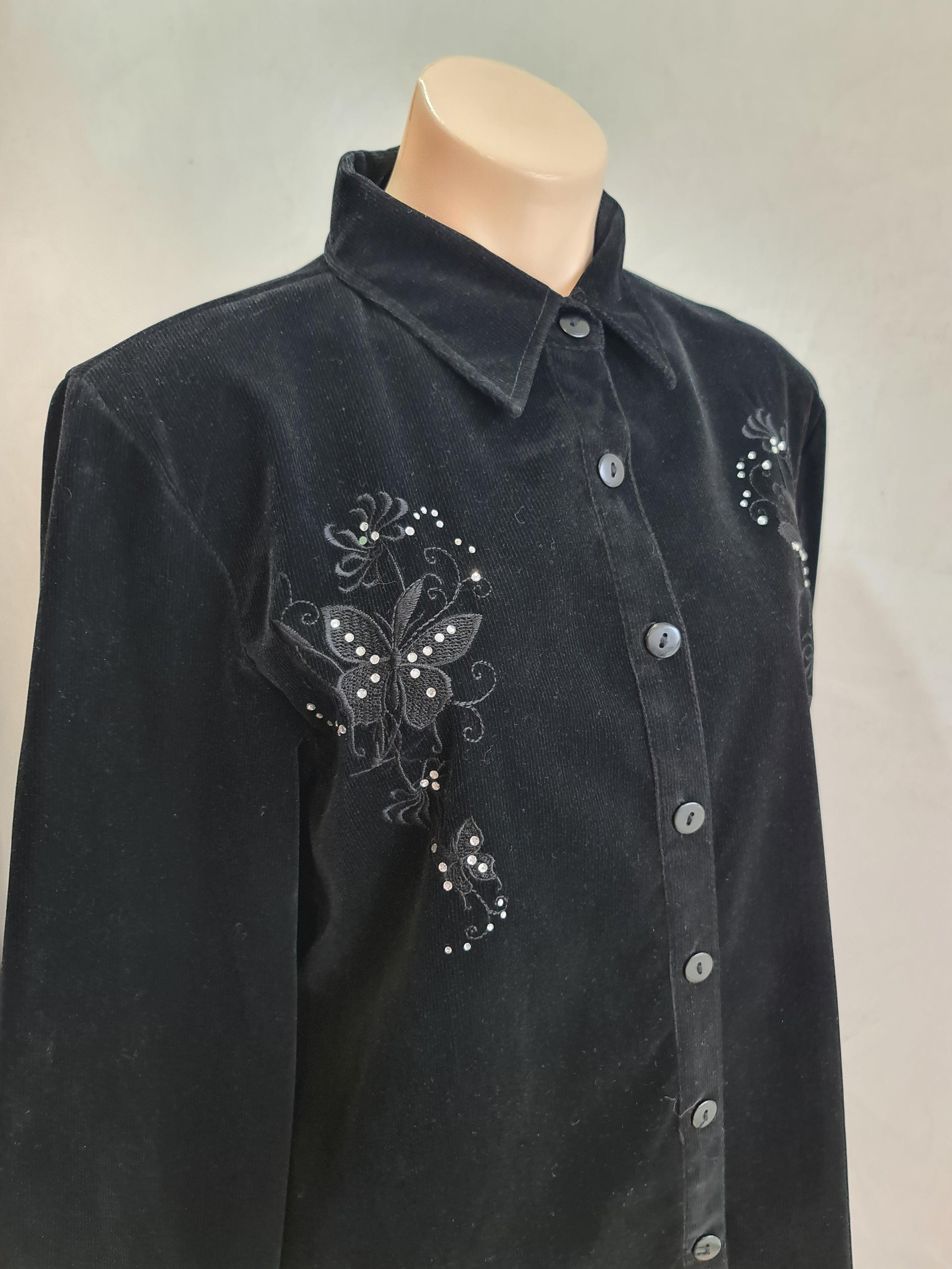 Vintage Millers Black Corduroy shirt -size 16 thumbnail 2