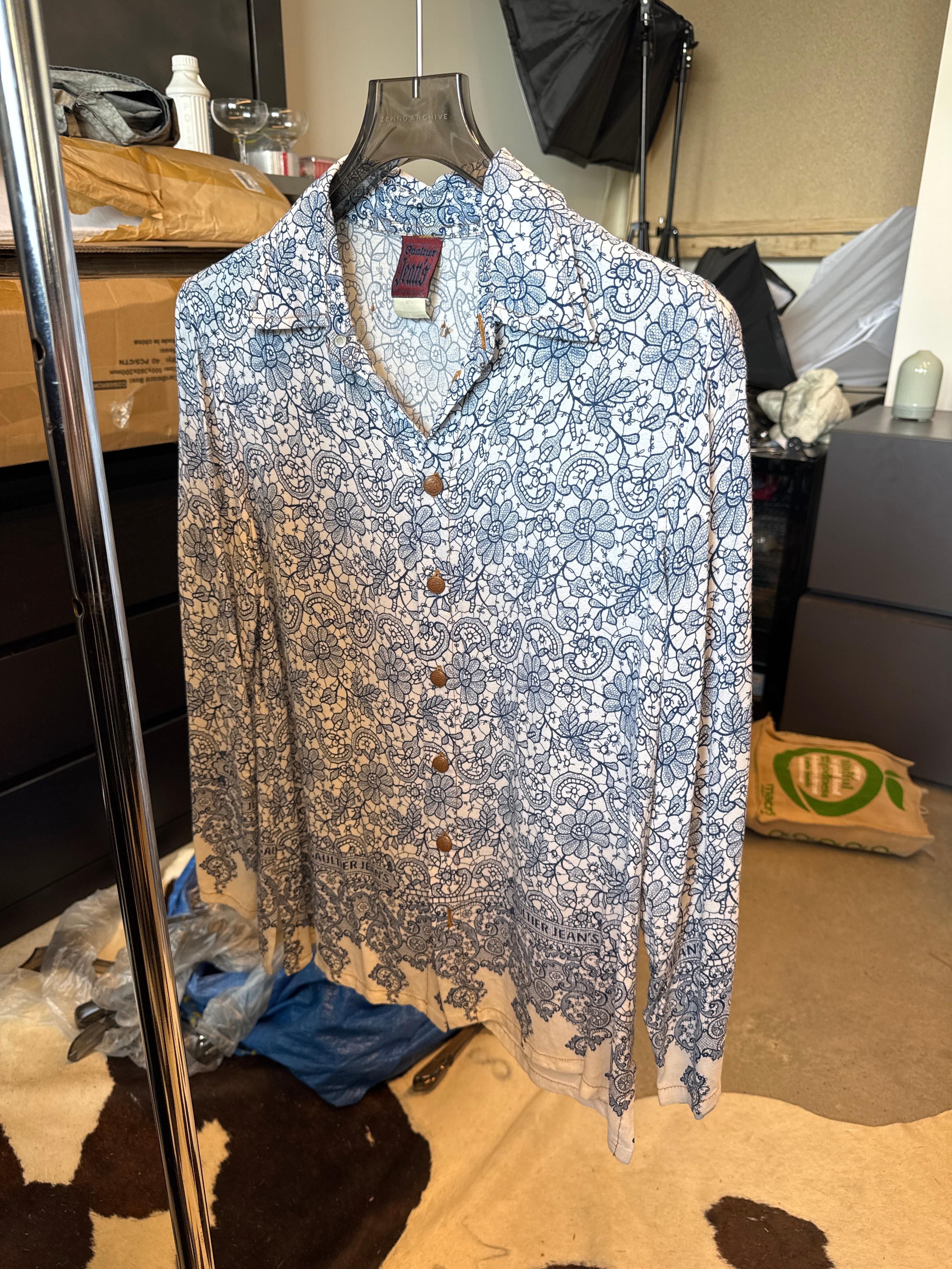 Gaultier Jeans 90s Floral Shirt (Size 42)