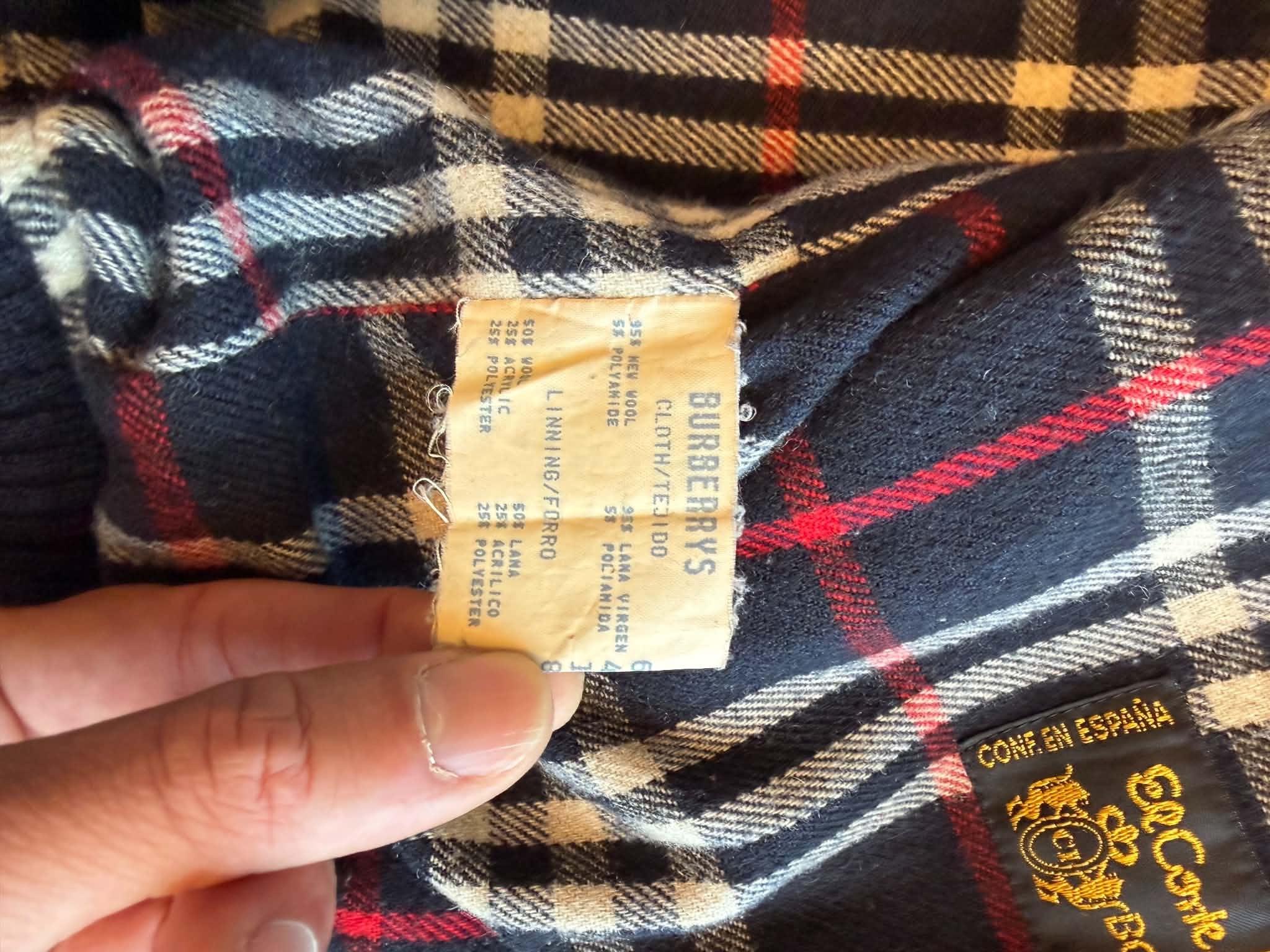 Burberry Vintage 80s-90s Hamilton Wool Bomber Jacket Navy (Made on Spain) (Size 54/XL) thumbnail 7