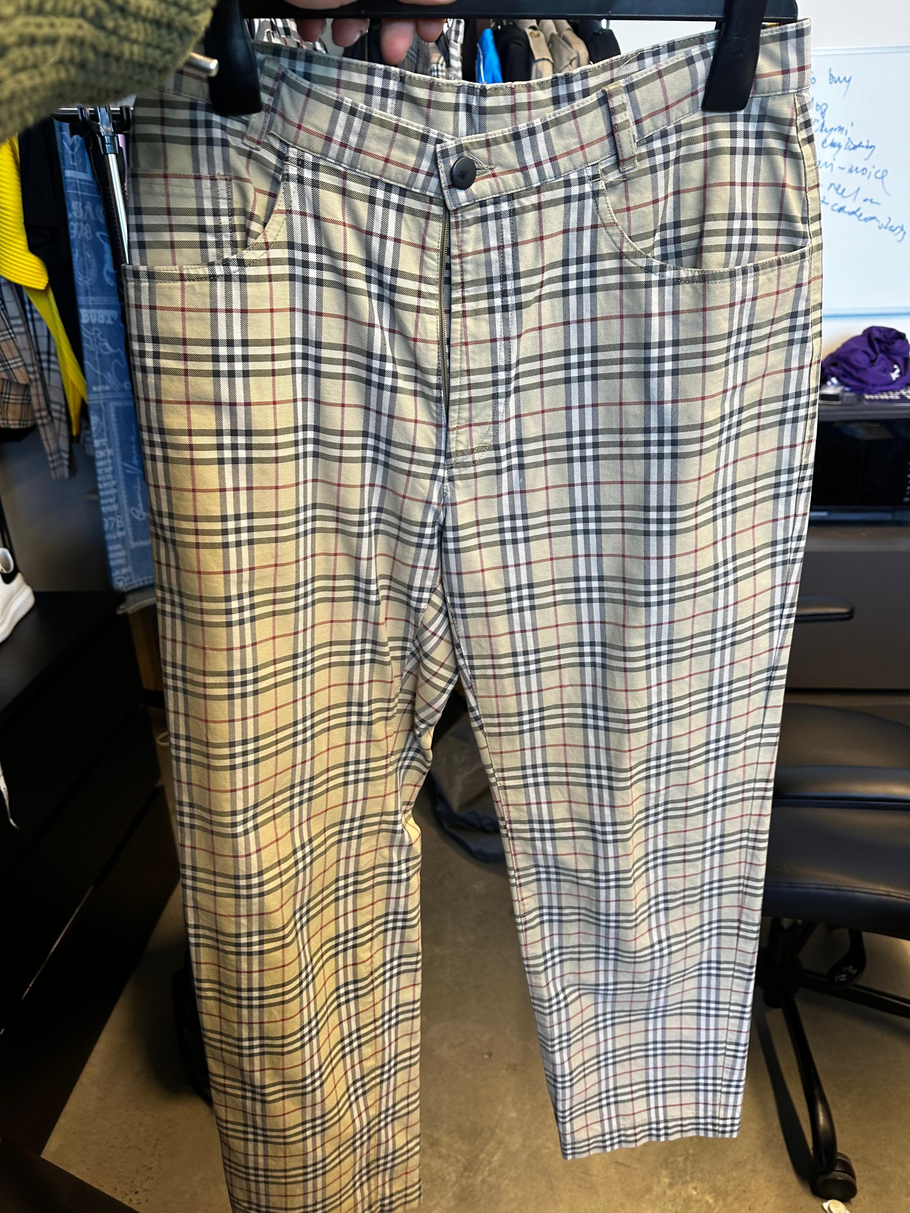 Burberry Vintage Nova Check Trousers Beige (Fits 32”)