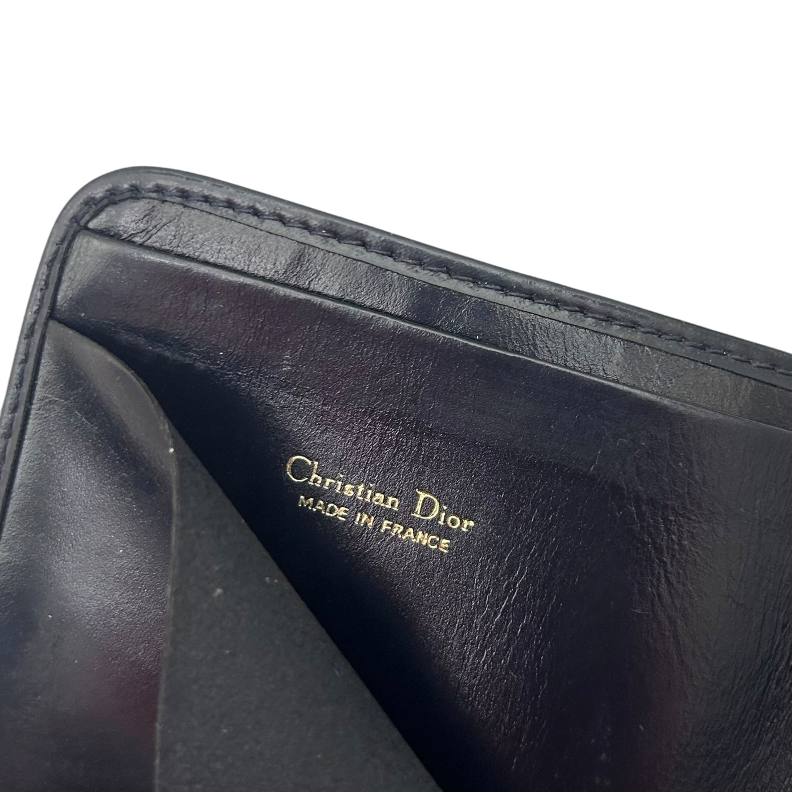 Christian Dior Oblique Trotter Bifold Wallet Navy / Beige thumbnail 4
