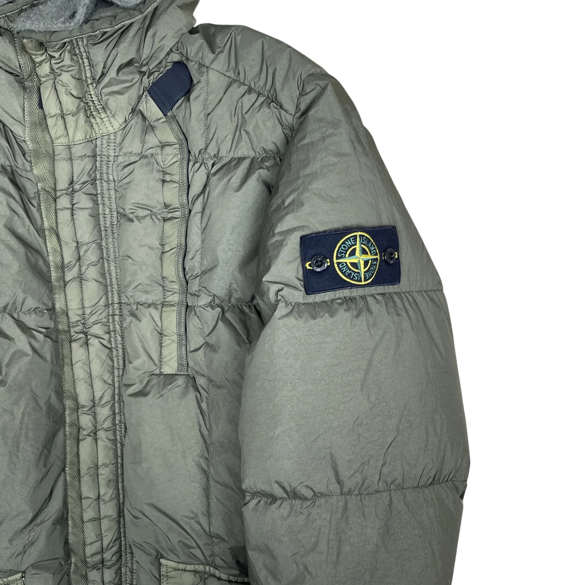 Stone Island AW18 Crinkle Reps NY Down Parka Jacket Army Green (Size XL) thumbnail 4