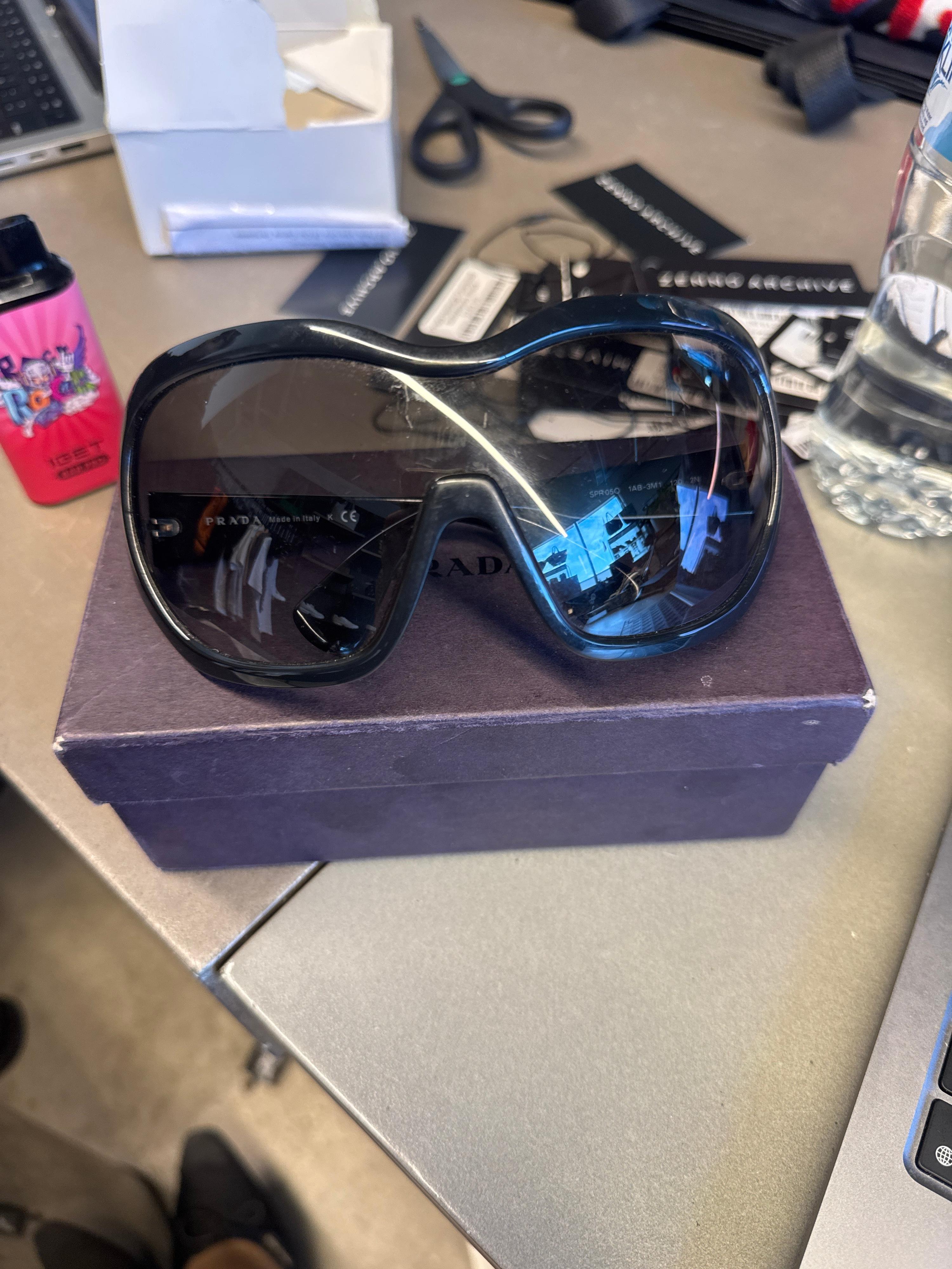 Prada FW11 Illusion Shield Sunglasses Black