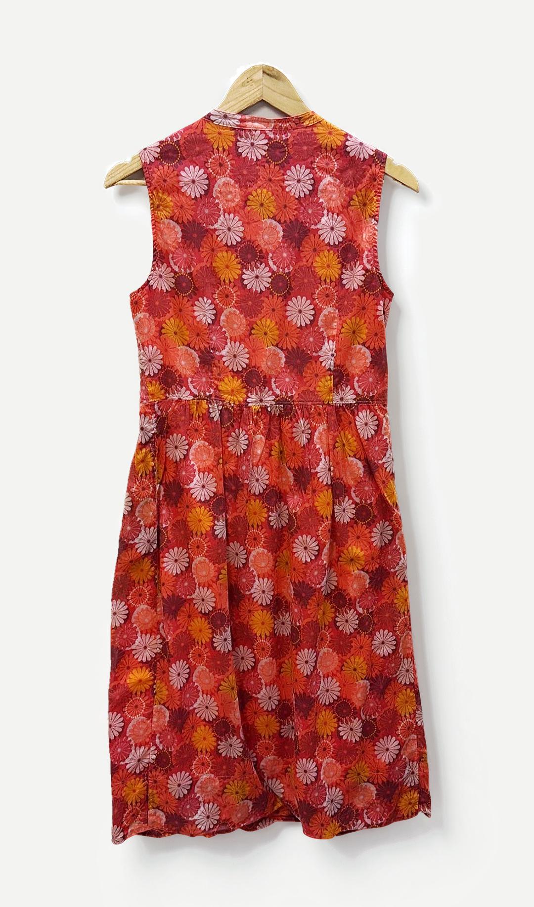 Anna Thomas Orange Floral Dress 8 thumbnail 4