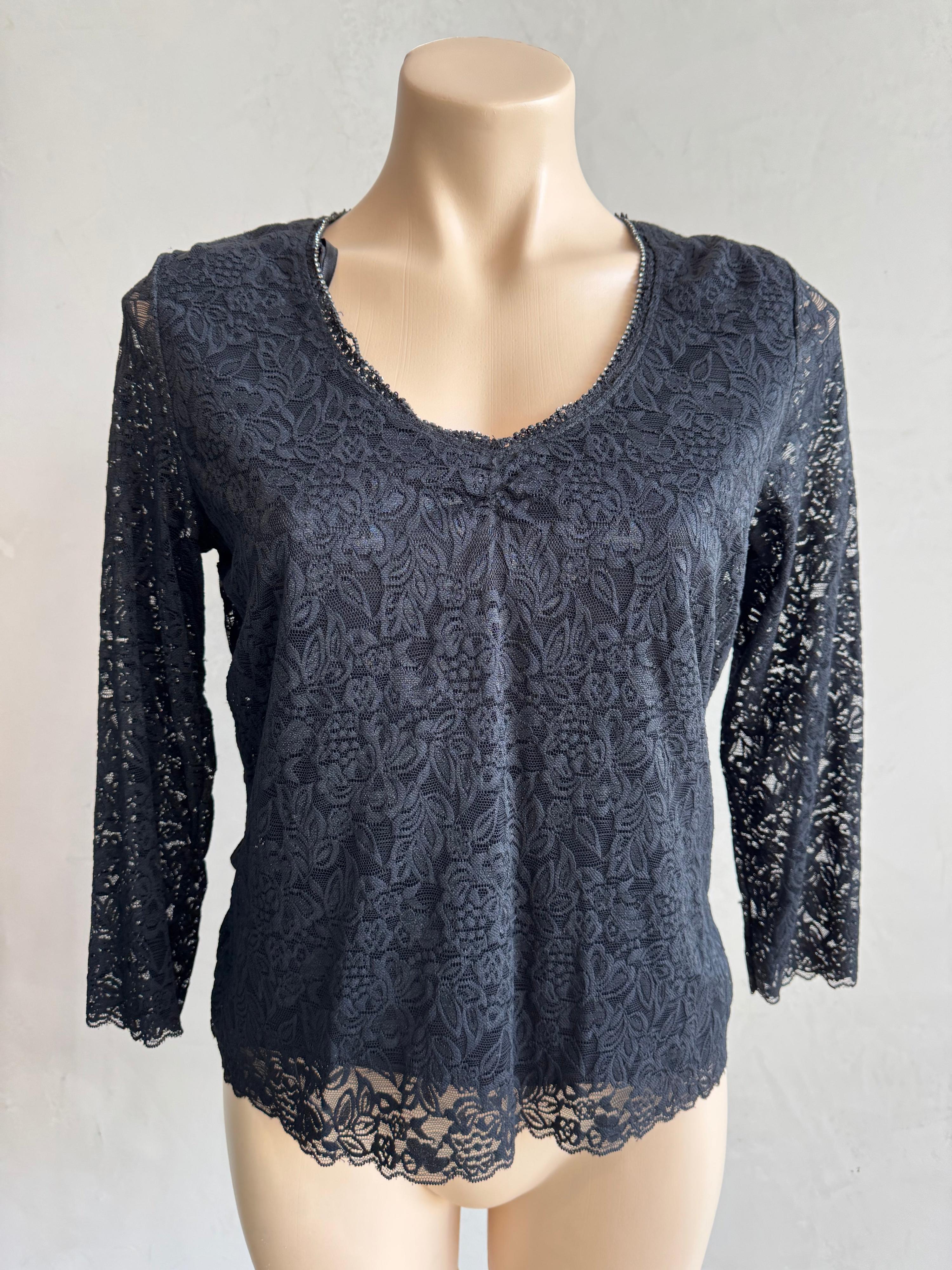 Vintage Silhouette lace top - size L thumbnail 3