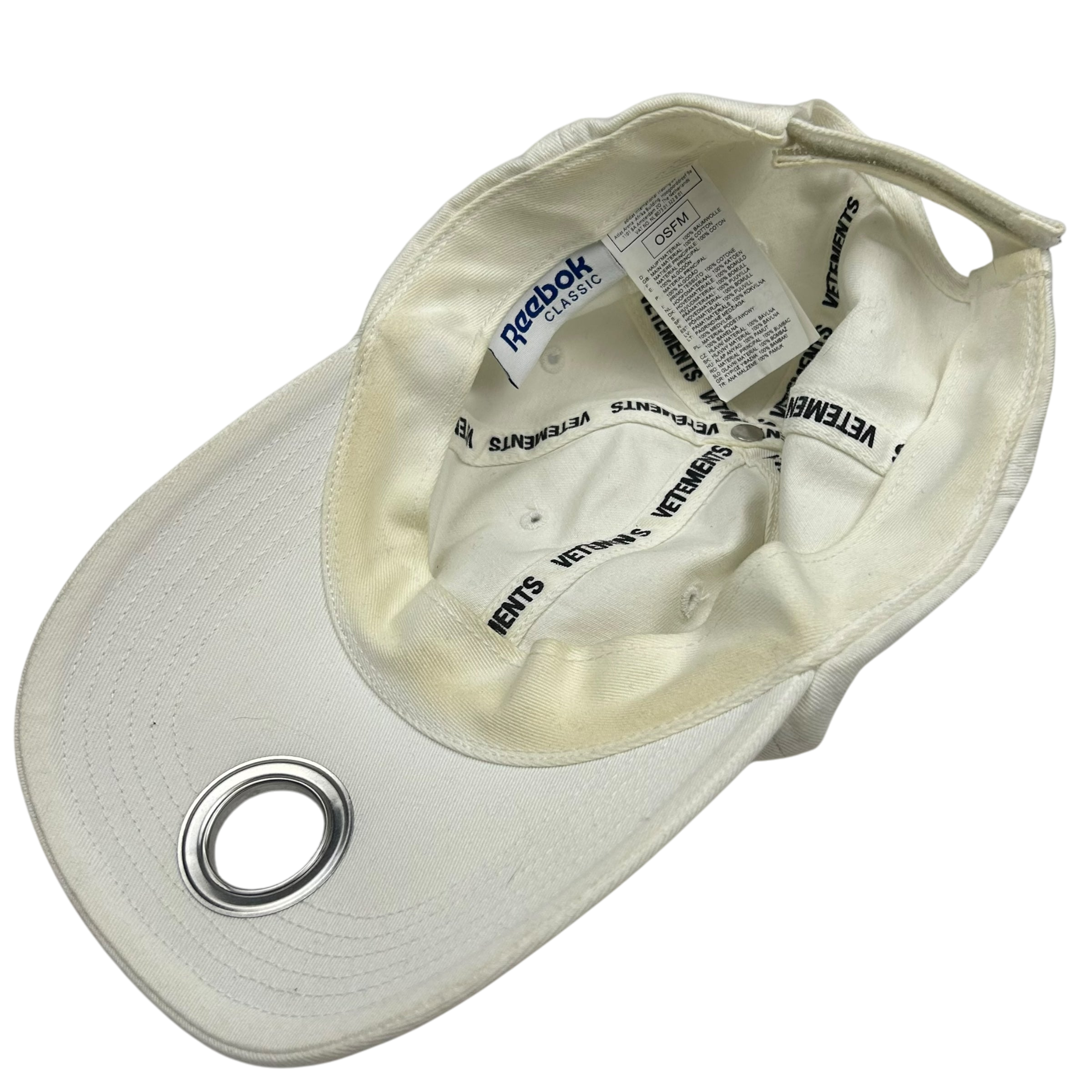 Vetements x Reebok Ring Eyelet White Cap thumbnail 6