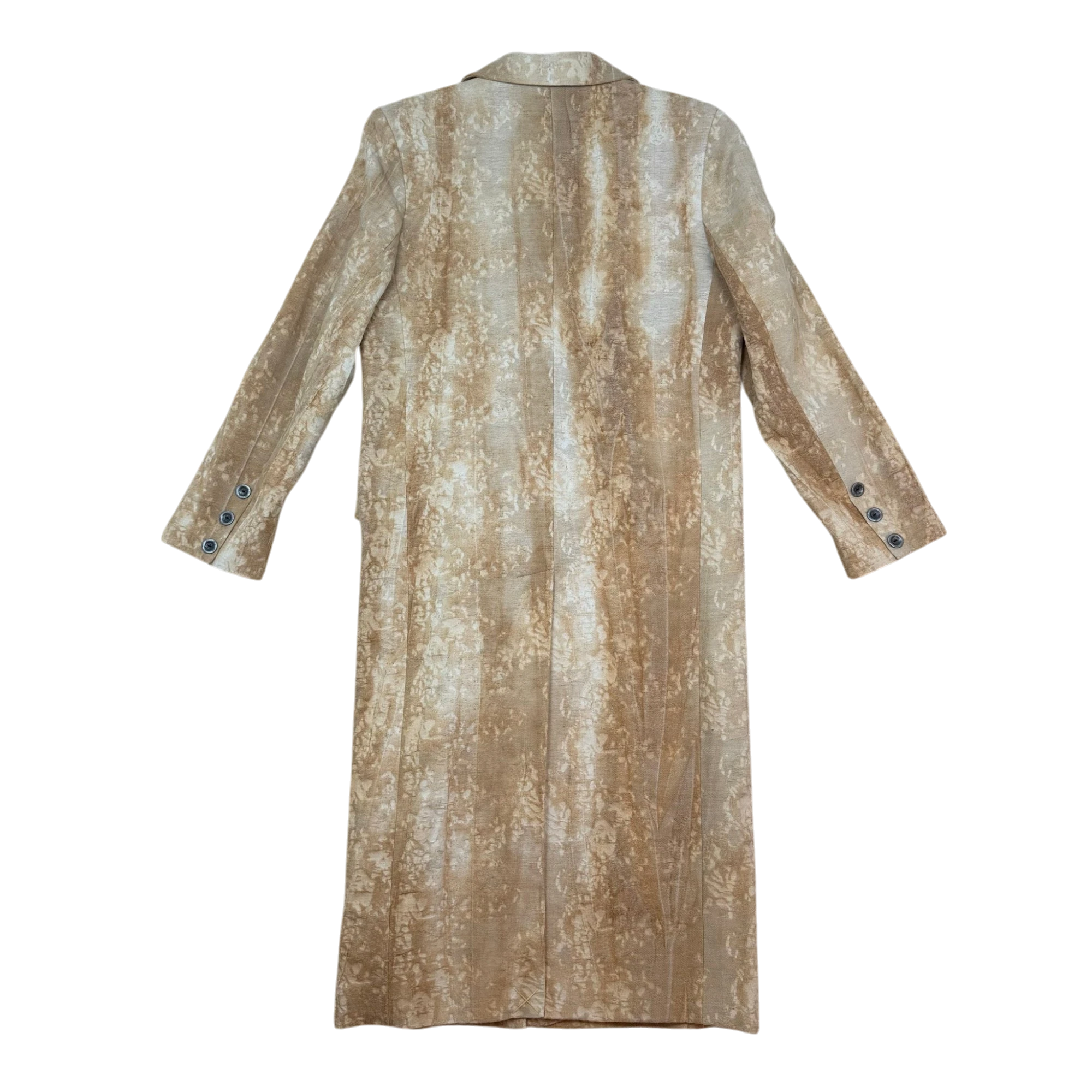 Iranatus Chou Linen Blend Coat Brown/White (Size 36) thumbnail 3