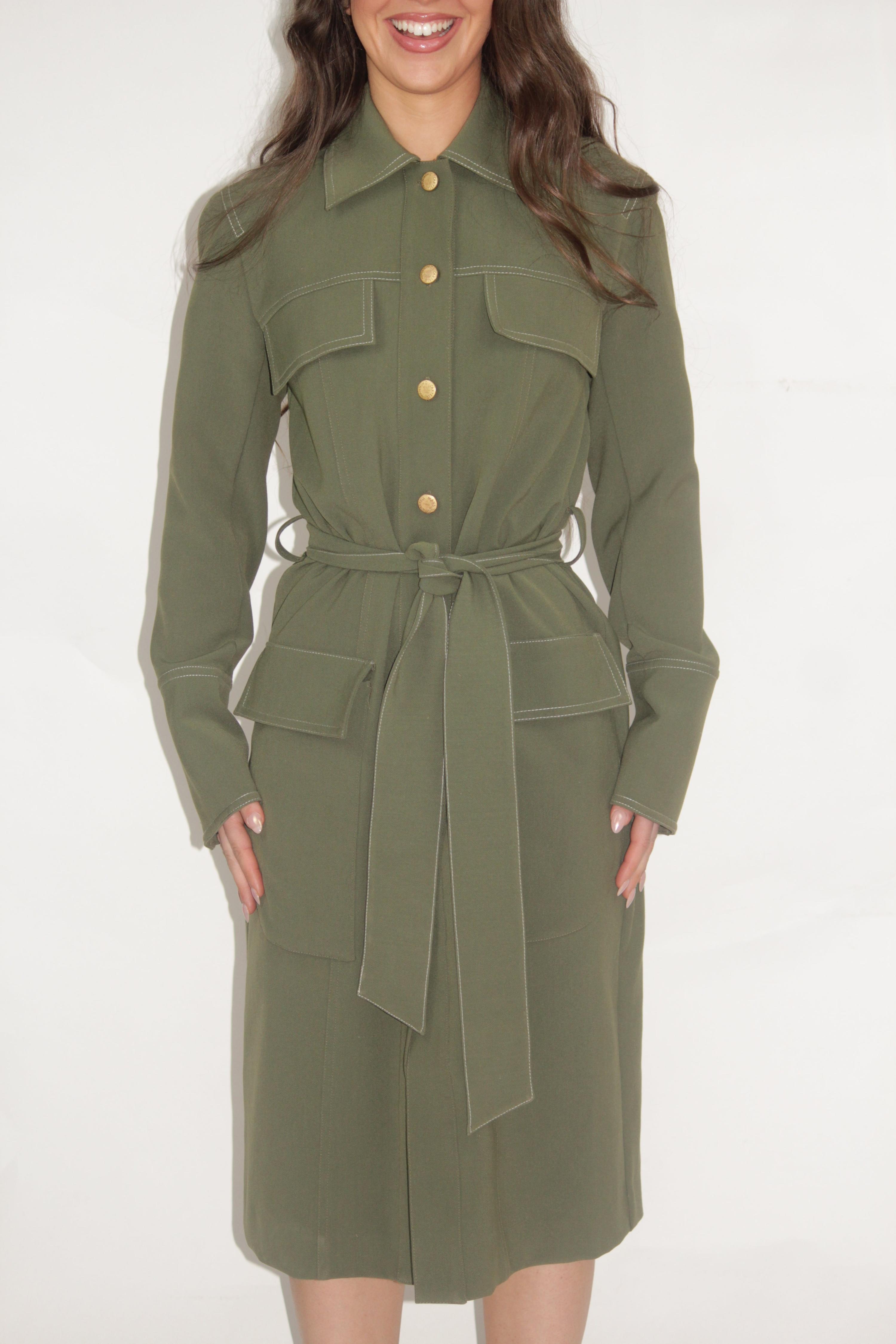 Manning Cartell Olive Green Trench Dress