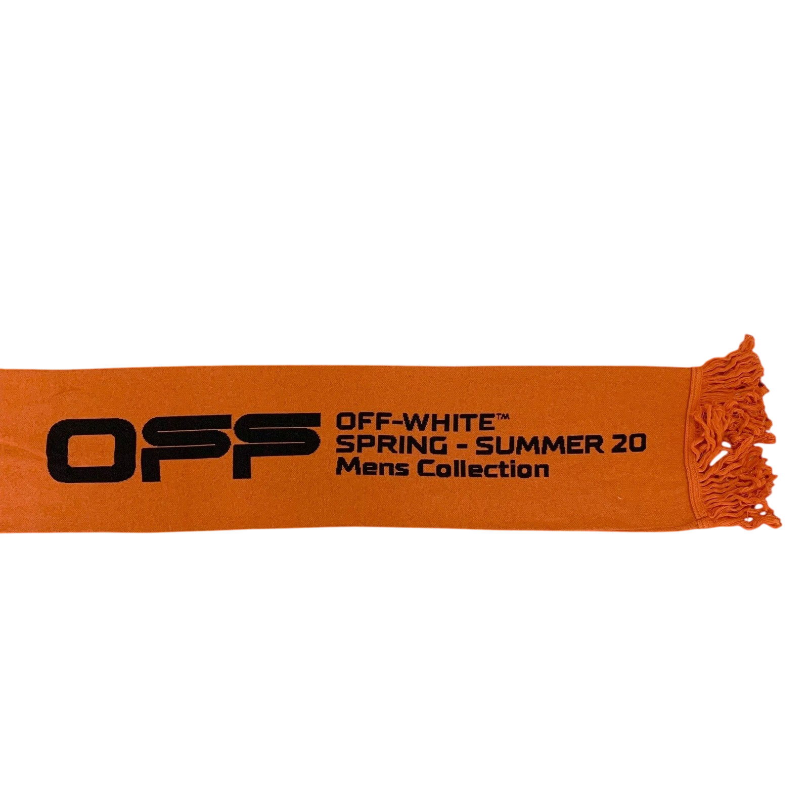 Off-White SS20 Logo Jacquard Knitted Scarf Orange thumbnail 4