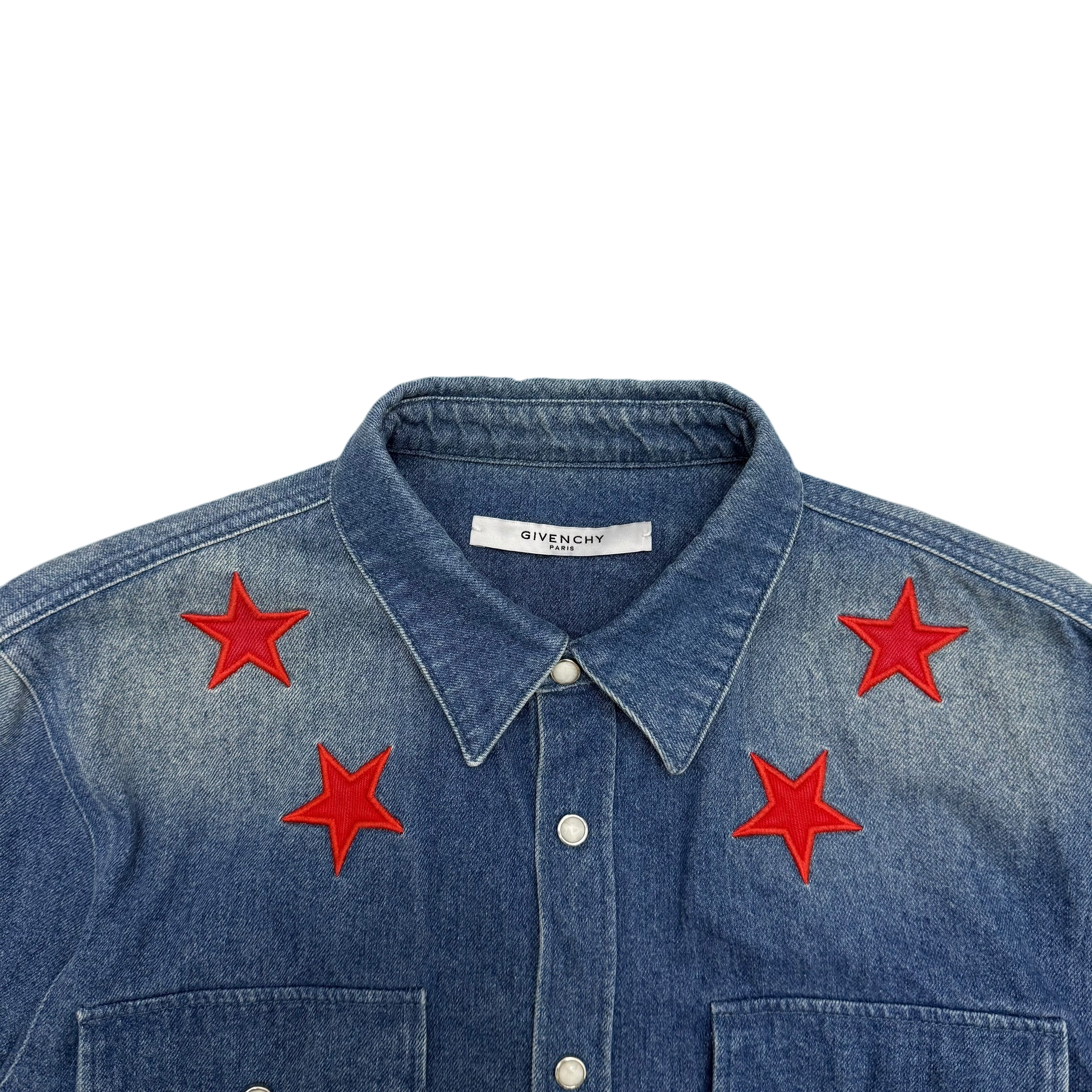 Givenchy Star Patch Denim Shirt (Fits M-L) thumbnail 2
