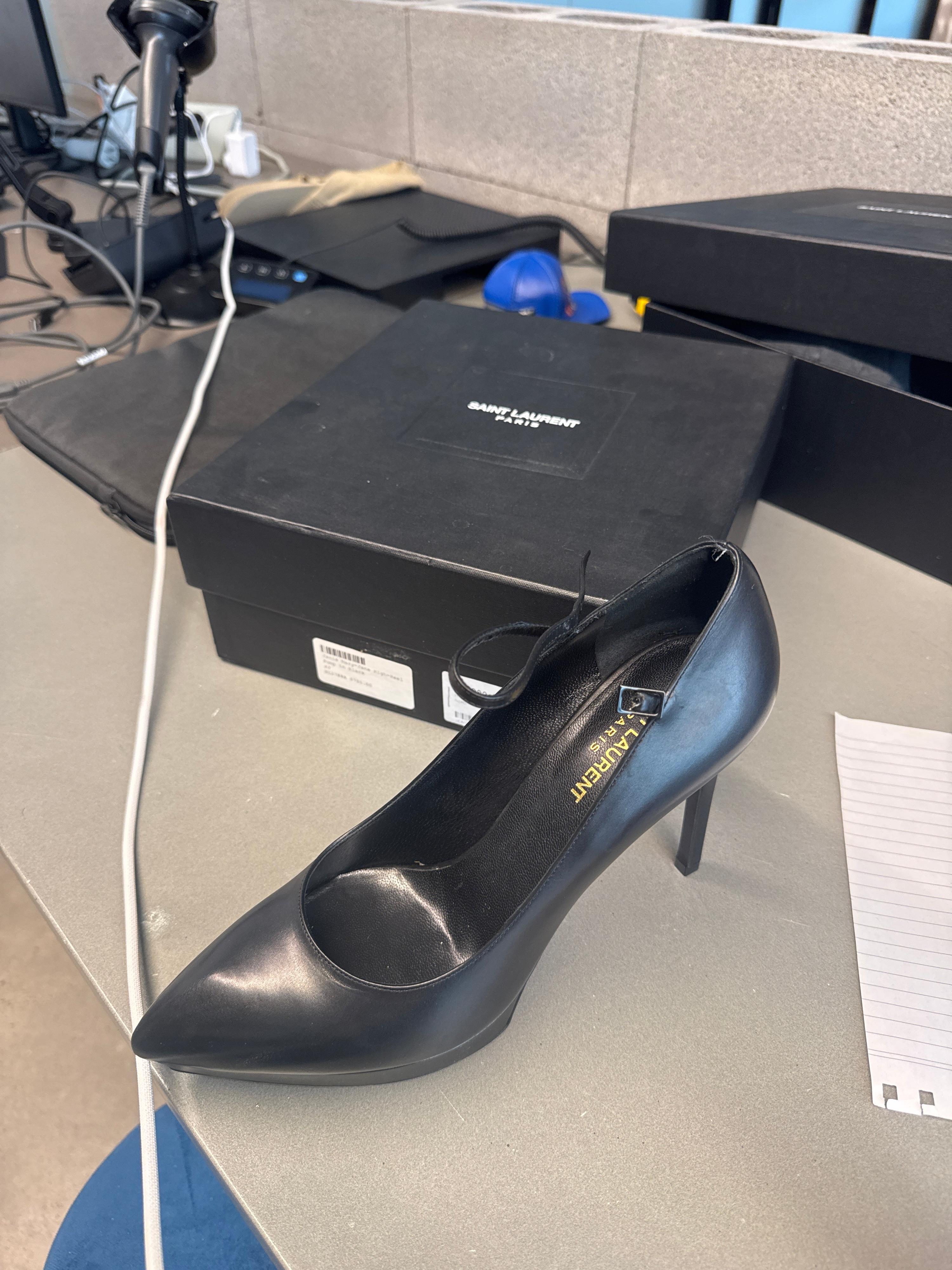 Saint Laurent Janis Mary-Jane High Heels Black (Size 40)