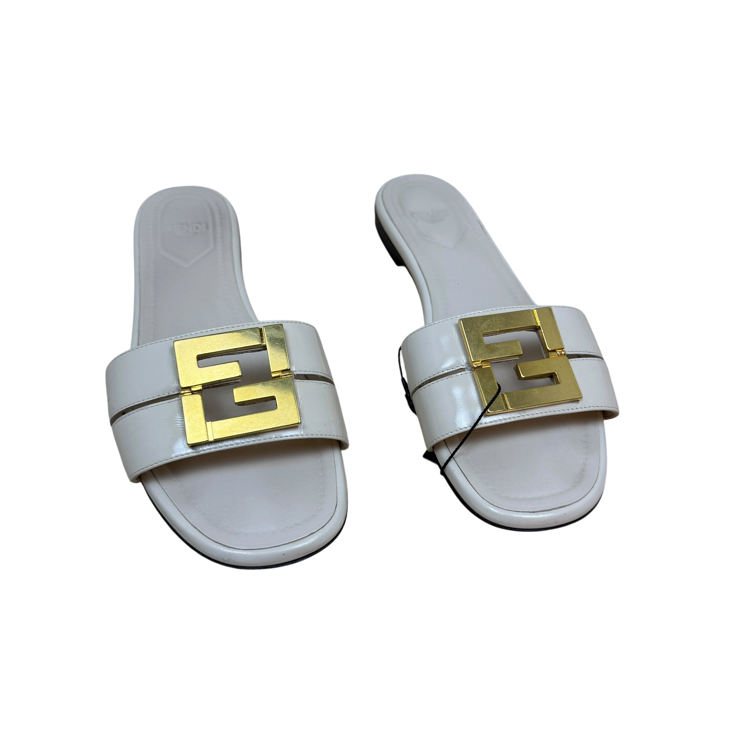 Fendi Leather Sandals White (Size 37.5) thumbnail 4