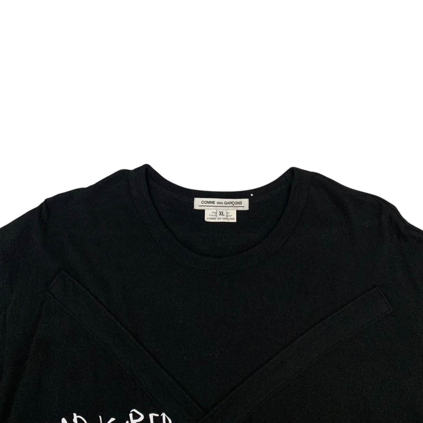 Comme des Garçons AW19 ‘Wear Your Freedom’ Cross-Taping T-Shirt Black (Size L) thumbnail 2