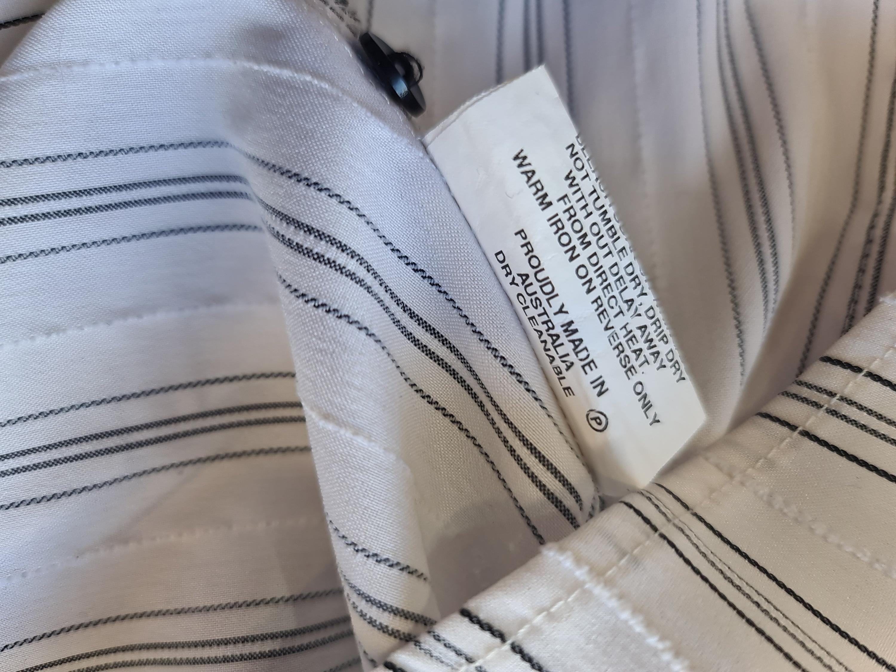 Anthea Crawford White with Black Stripe shirt - size 10 thumbnail 13