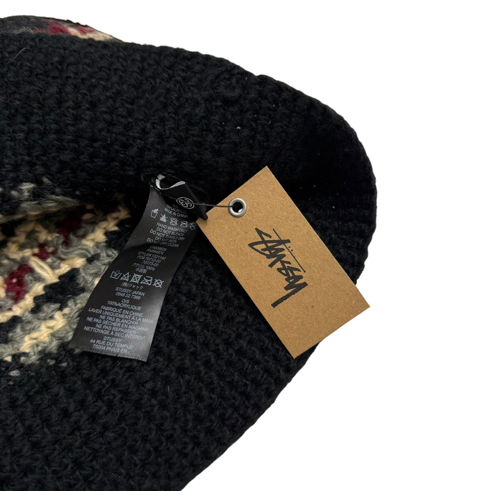 Stussy Japan AW22 Fairisle Bucket Hat Black thumbnail 5