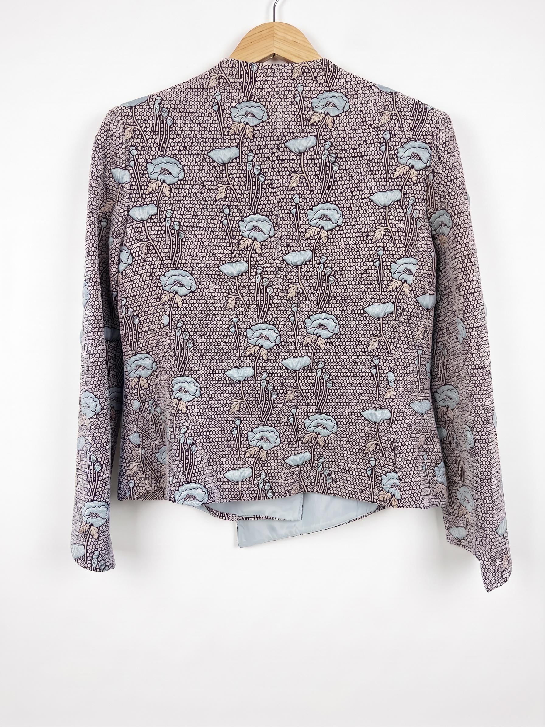 Carla Zampatti Blue Floral Blazer 12 thumbnail 2