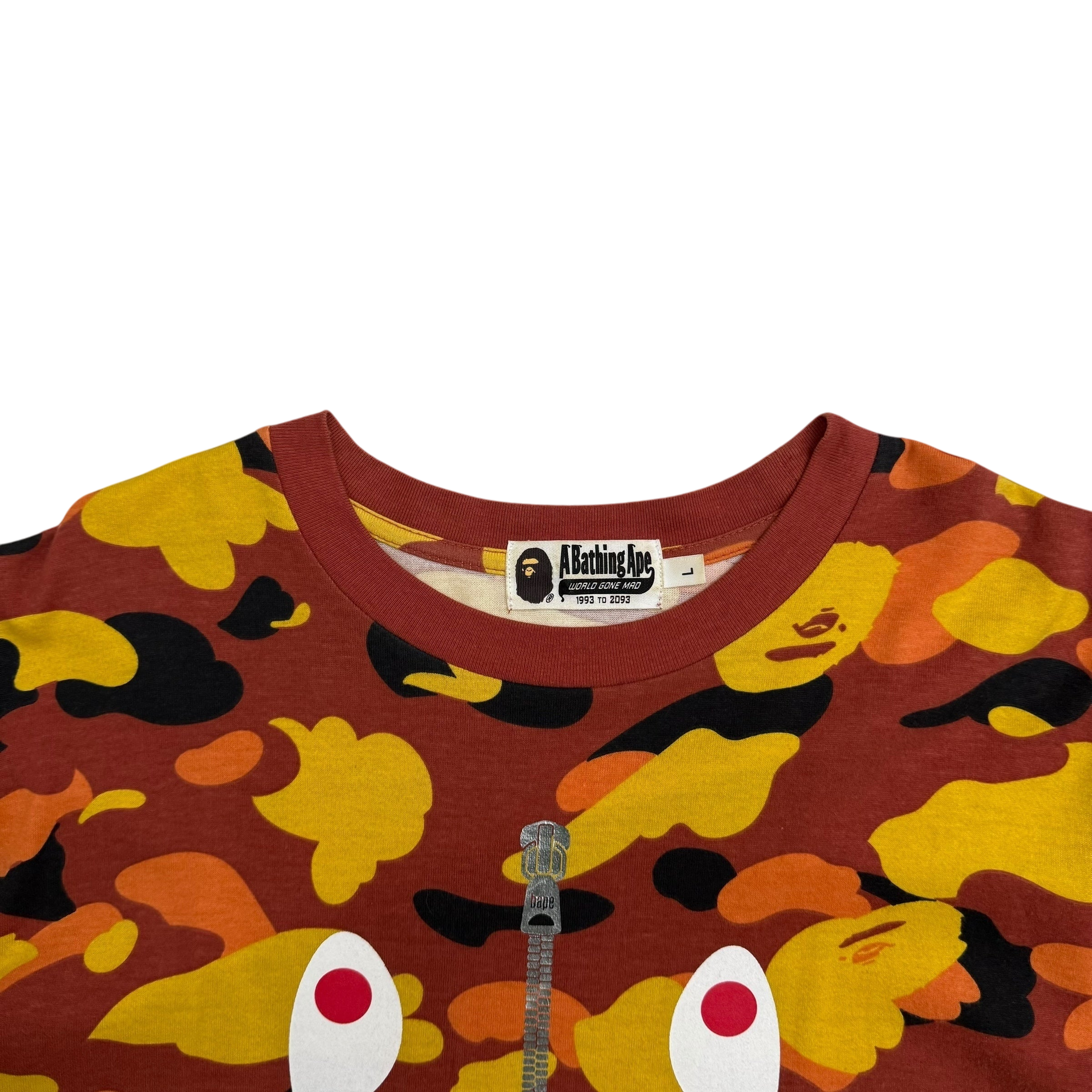 BAPE (A Bathing Ape) 1st Camo Shark T-shirt Orange (Fits M-L) thumbnail 3