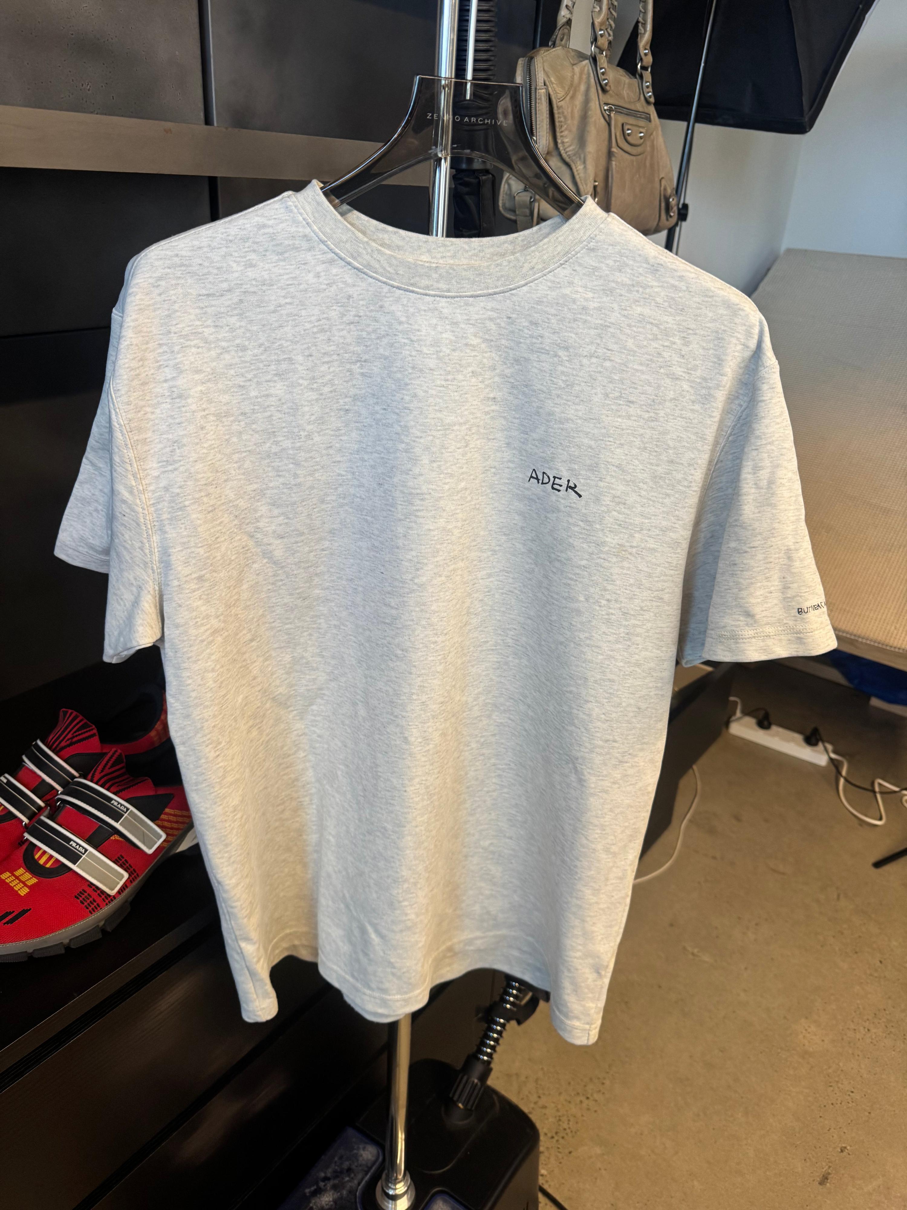 Ader Error Boxy Fit T-Shirt Heather Grey (As Is) Size A3/Fits L)
