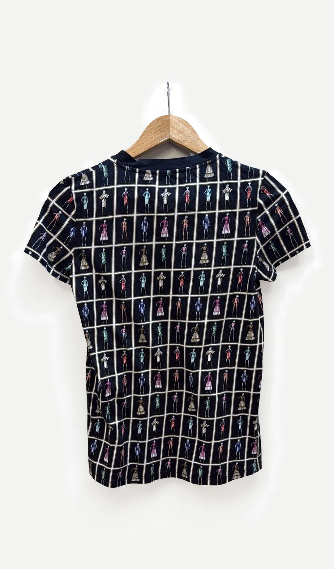 Max Mara Black Pattern T-Shirt M thumbnail 3