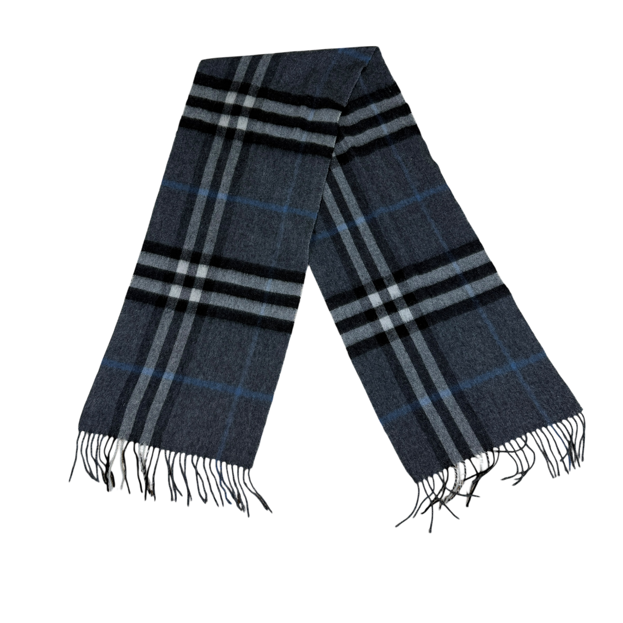 Burberry Cashmere Nova Check Scarf Grey