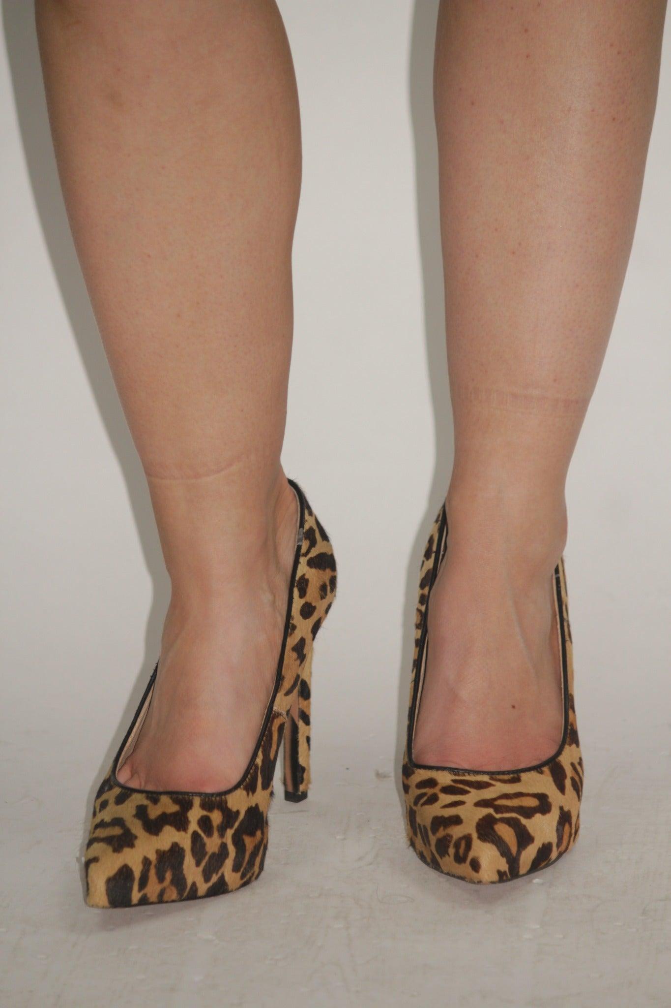 Nine West Leopard Pony Hair Pumps