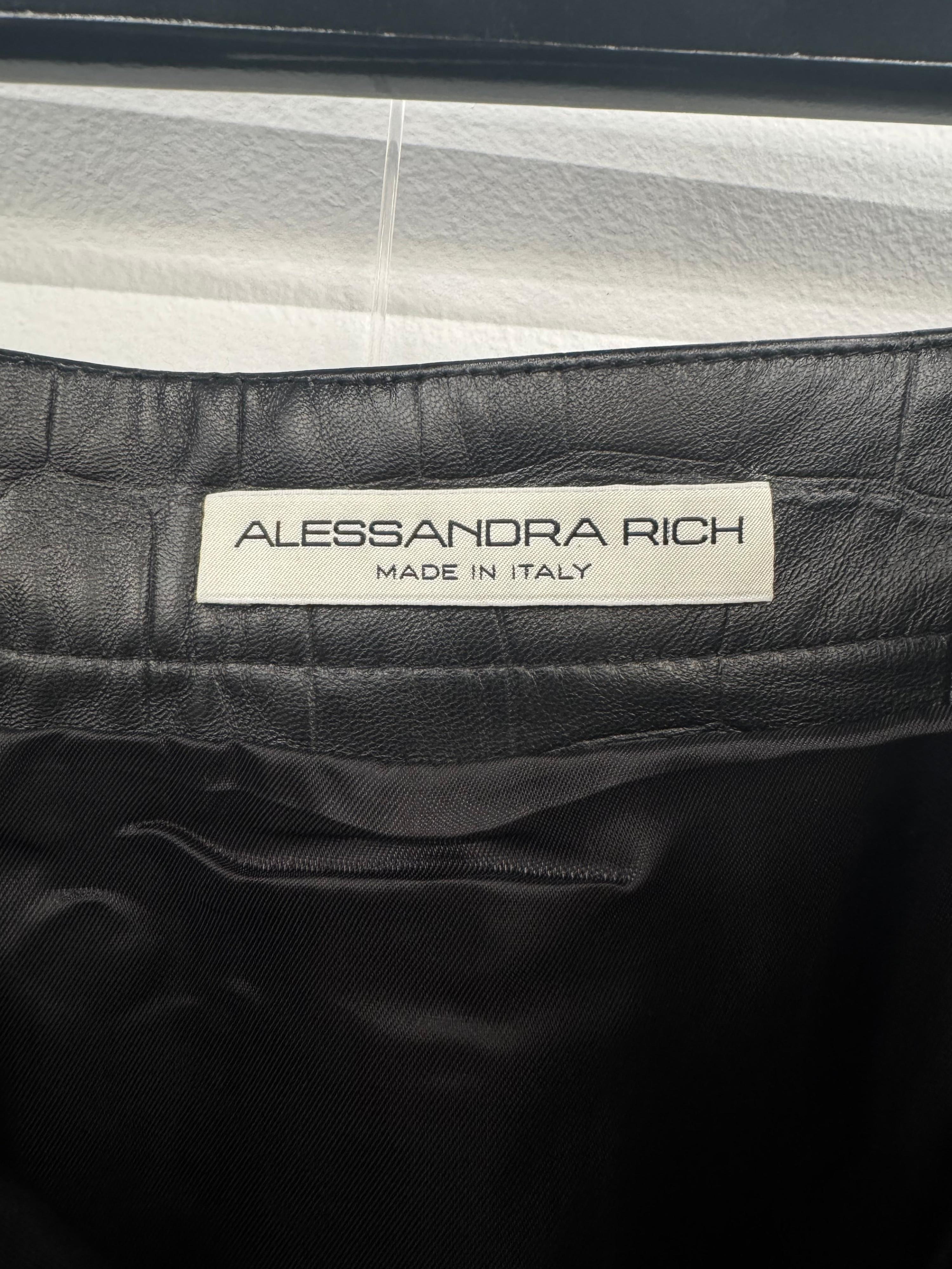 Alessandra Rich Leather Skirt Sz 42 thumbnail 4