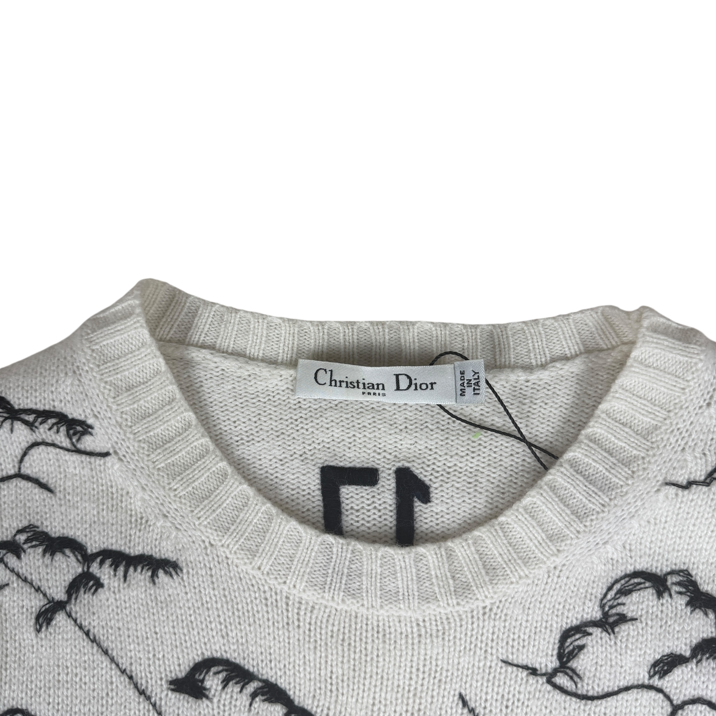 Christian Dior Cashmere Silk Blend Embroidered Knit Jumper (Size 36) thumbnail 2