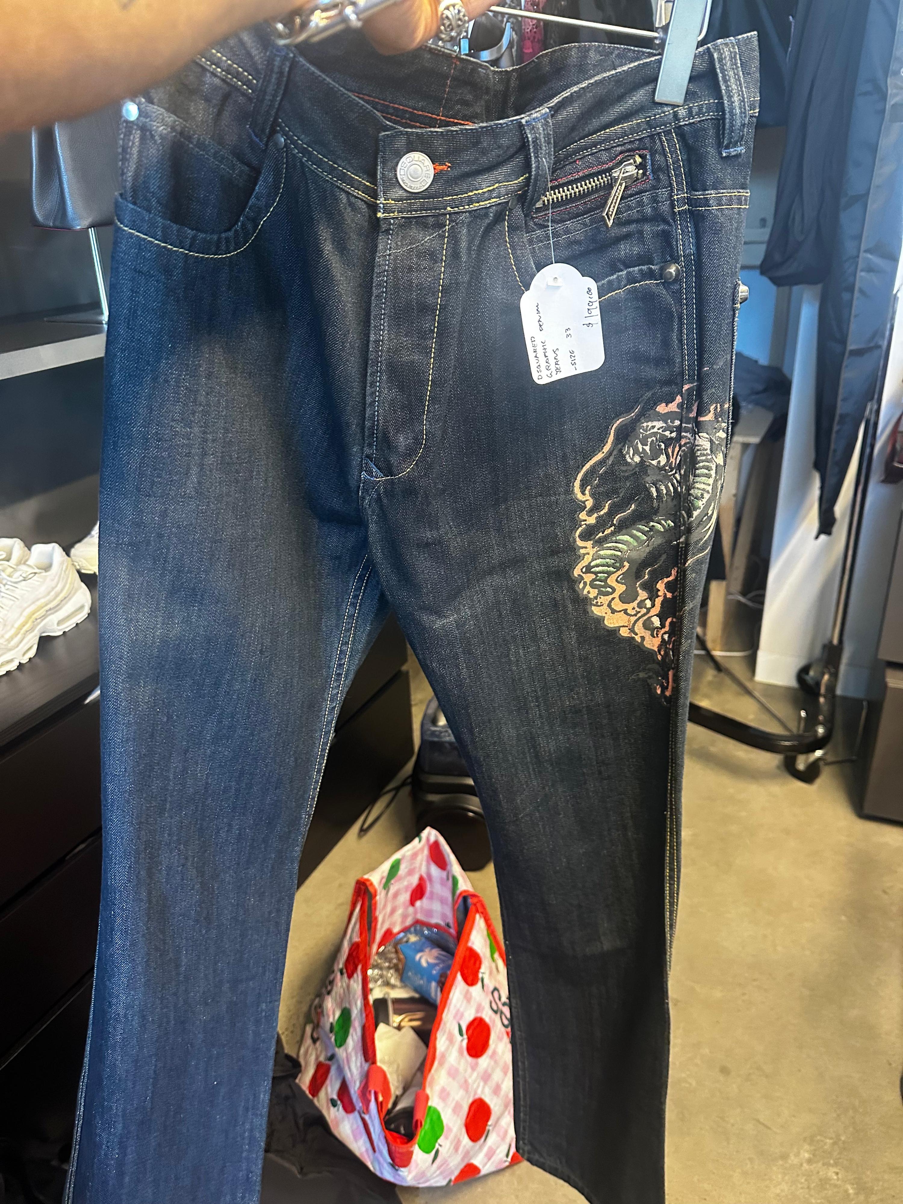 Dsquared2 ‘Faith’ Dark Wash Jeans Indigo Blue (Size 33”) thumbnail 2