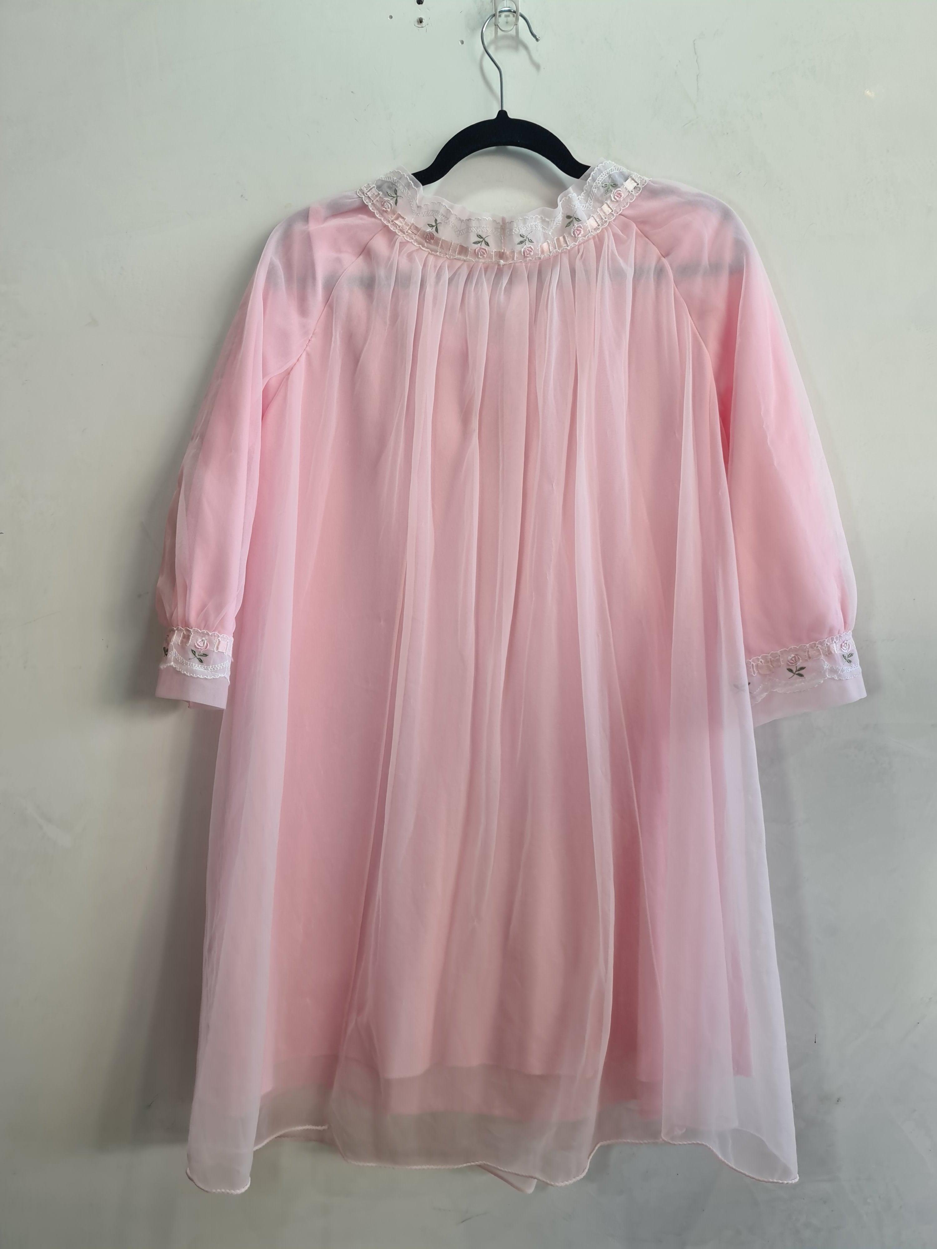Vintage 50's Baby Pink Gown - size S thumbnail 2