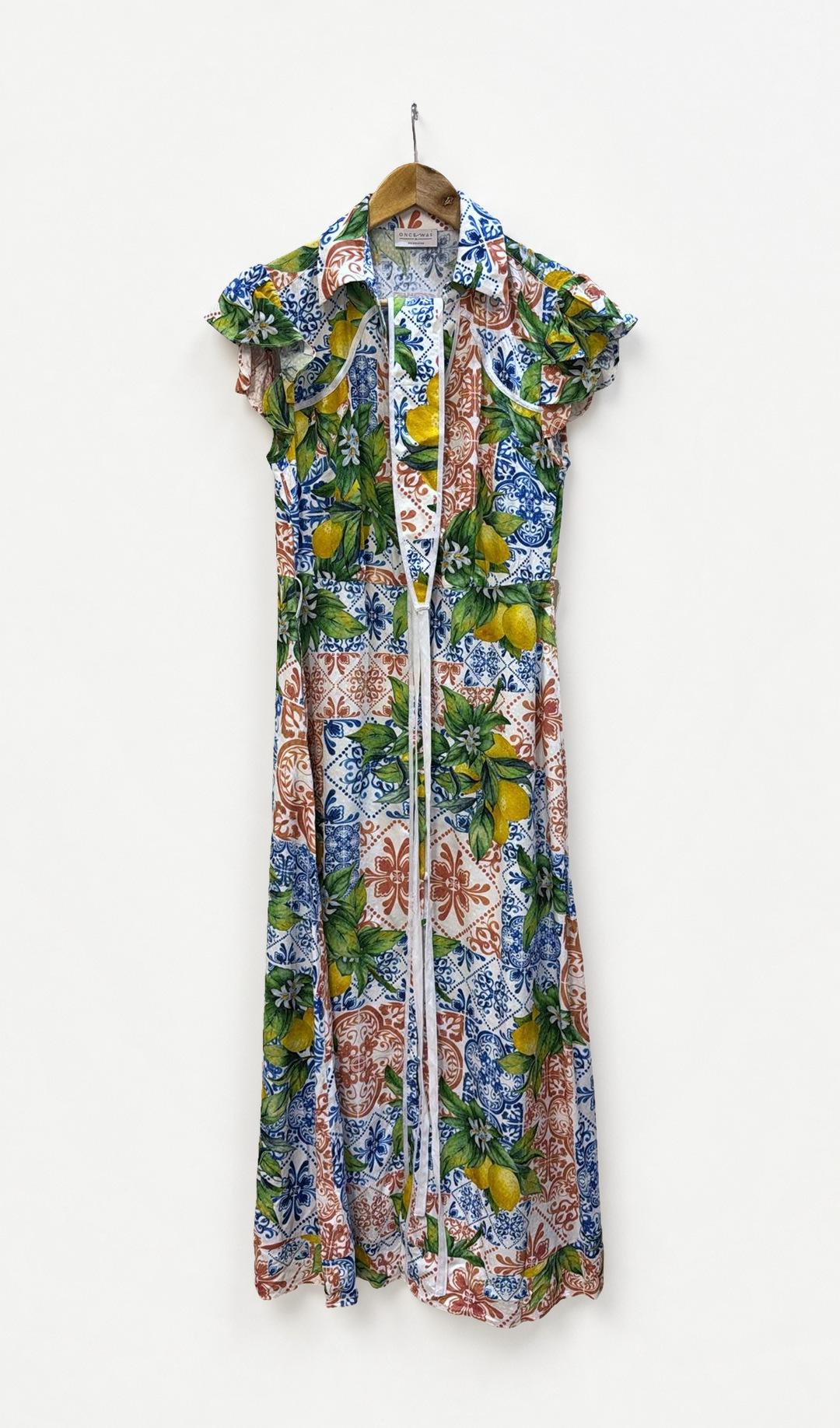 Once Was Multicolour Lemon Print Dress thumbnail 5
