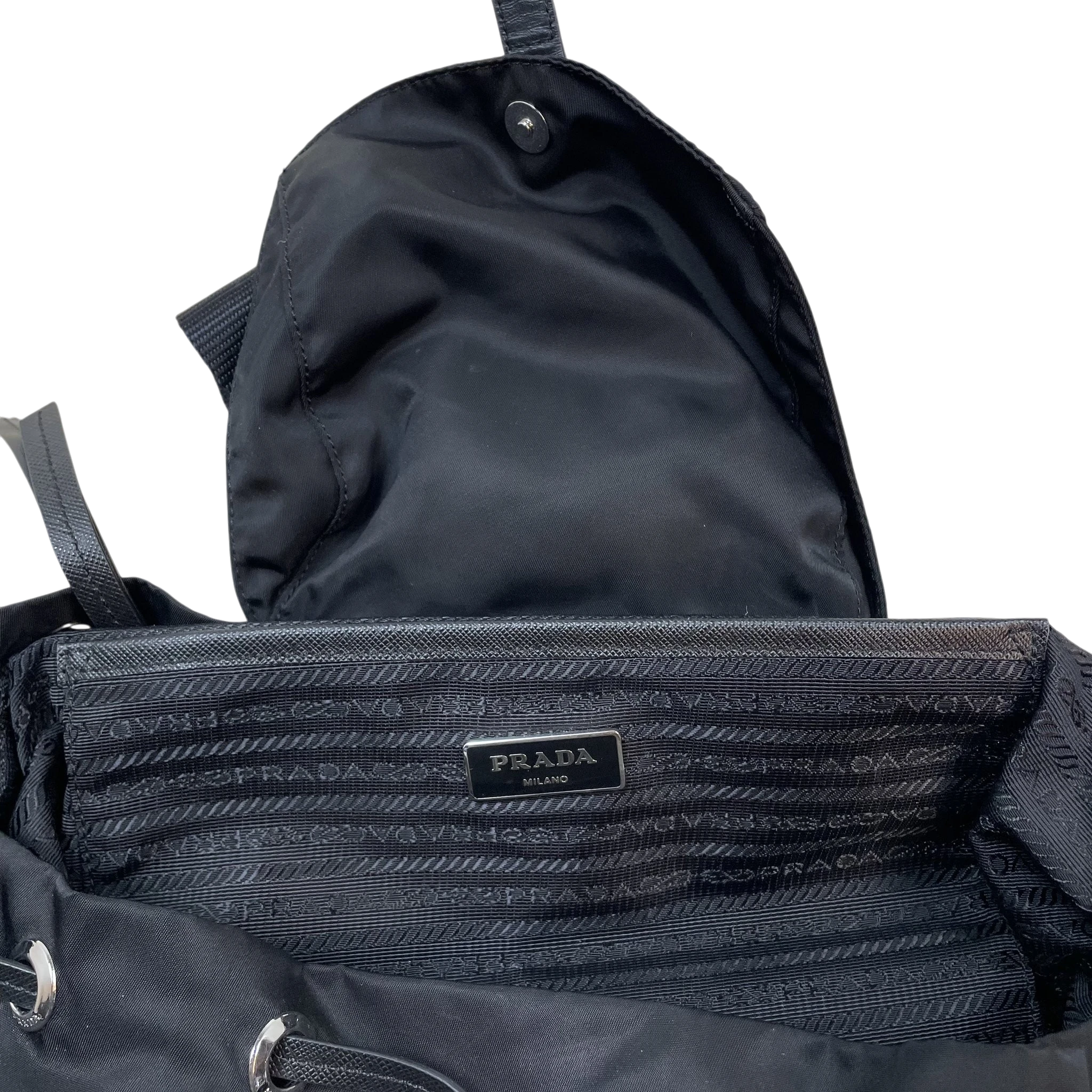 Prada Nylon Studded Back Pack Black thumbnail 4