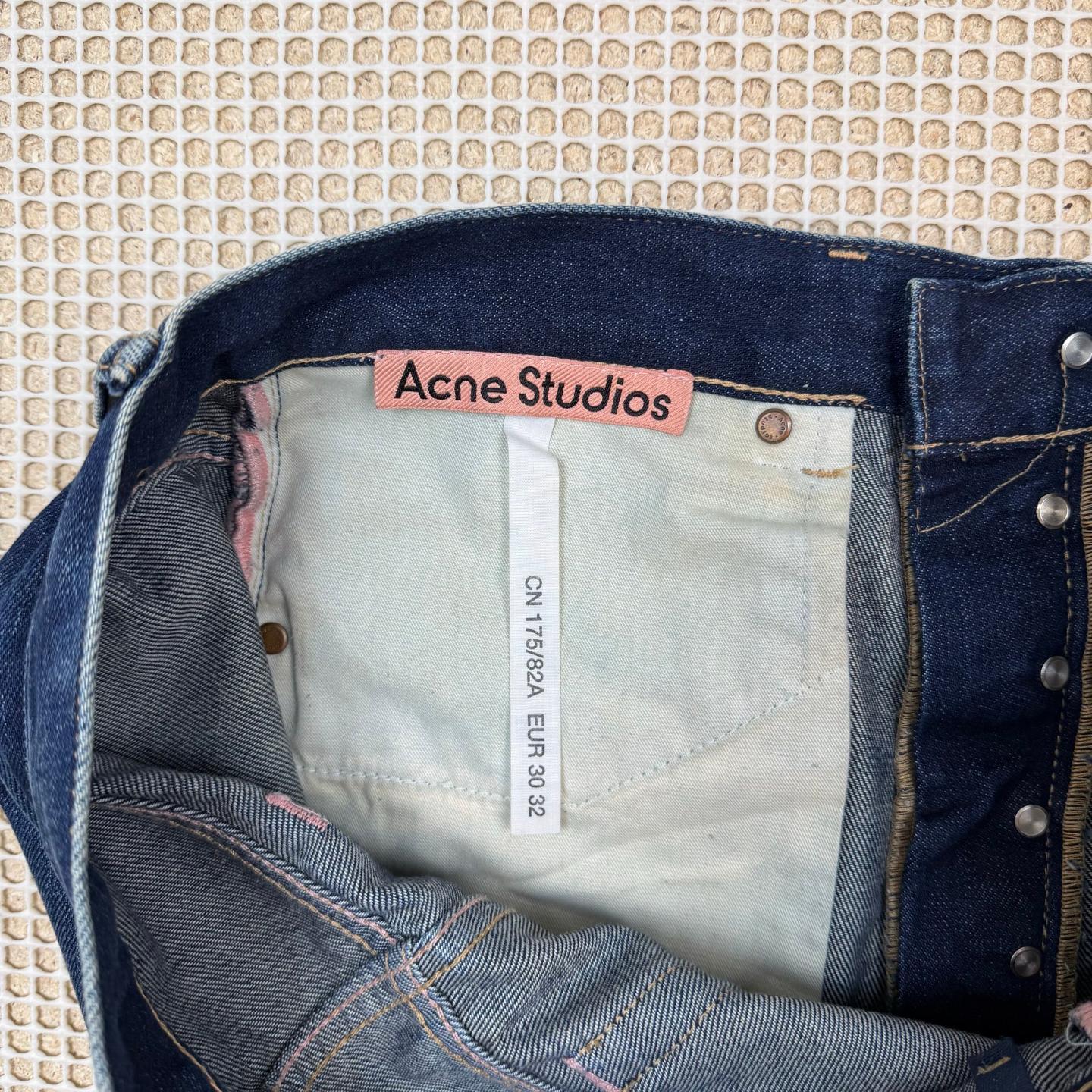 Acne Studios Whiskered Blue Denim Jeans (Size 30) thumbnail 3