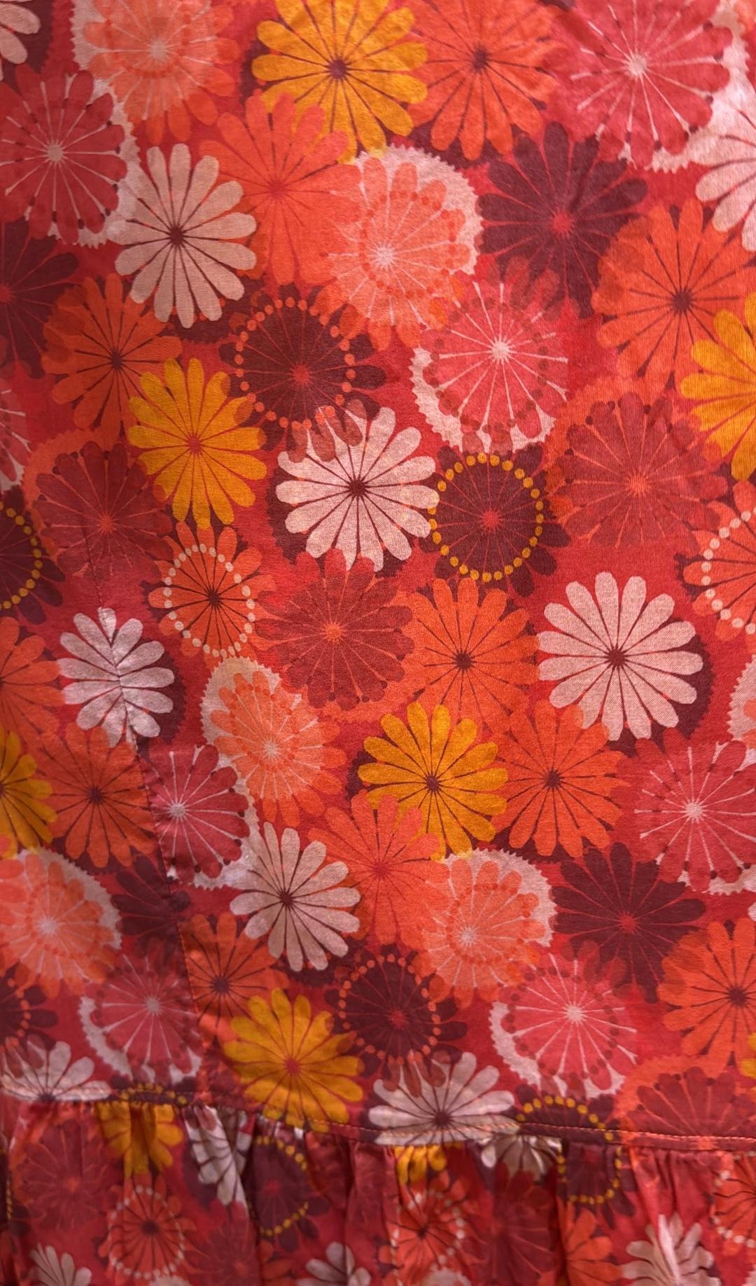 Anna Thomas Orange Floral Dress 8 thumbnail 3