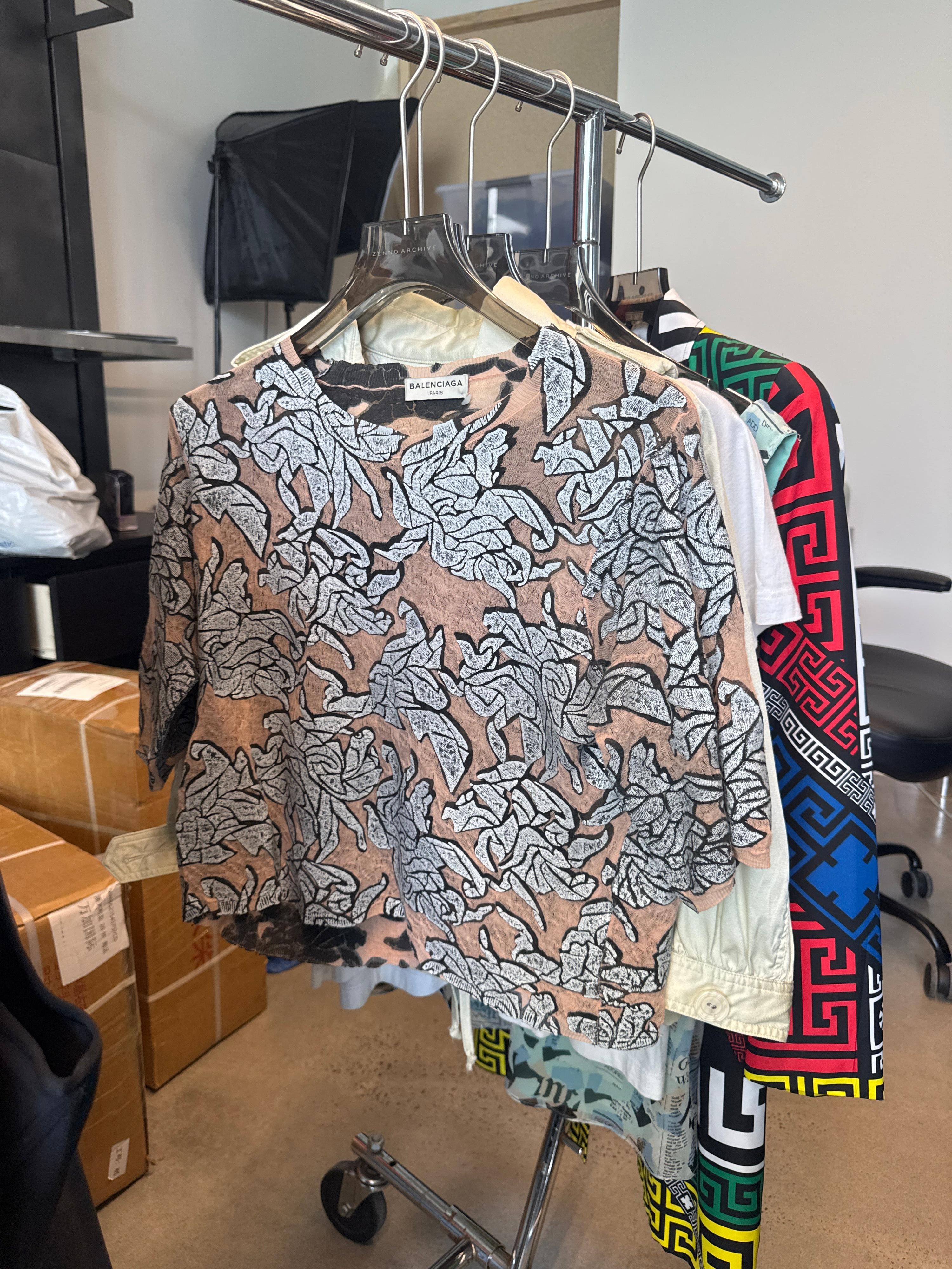 Balenciaga Floral Cotton Blouse (Size 38)
