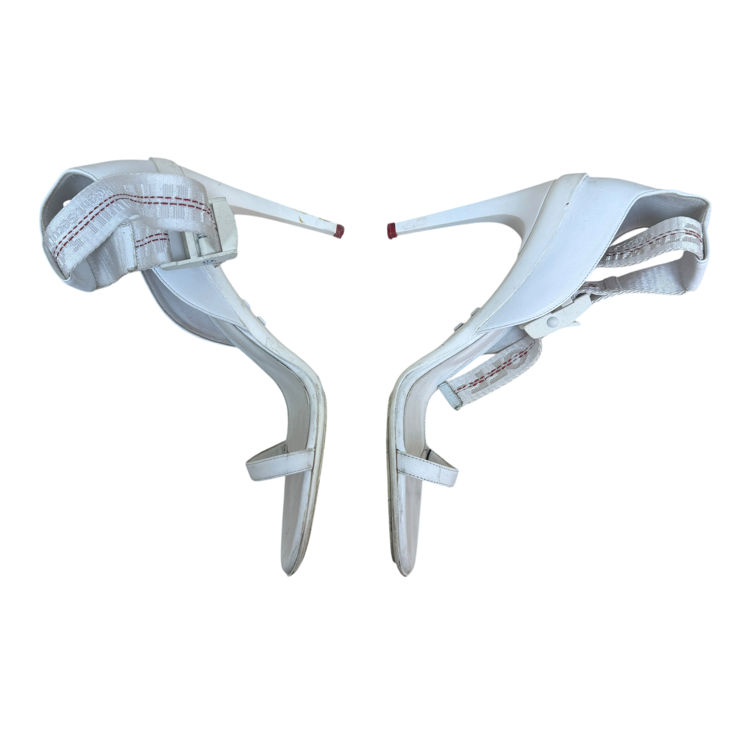 Off-White 100m Leather Heels White (Size EU39) thumbnail 3