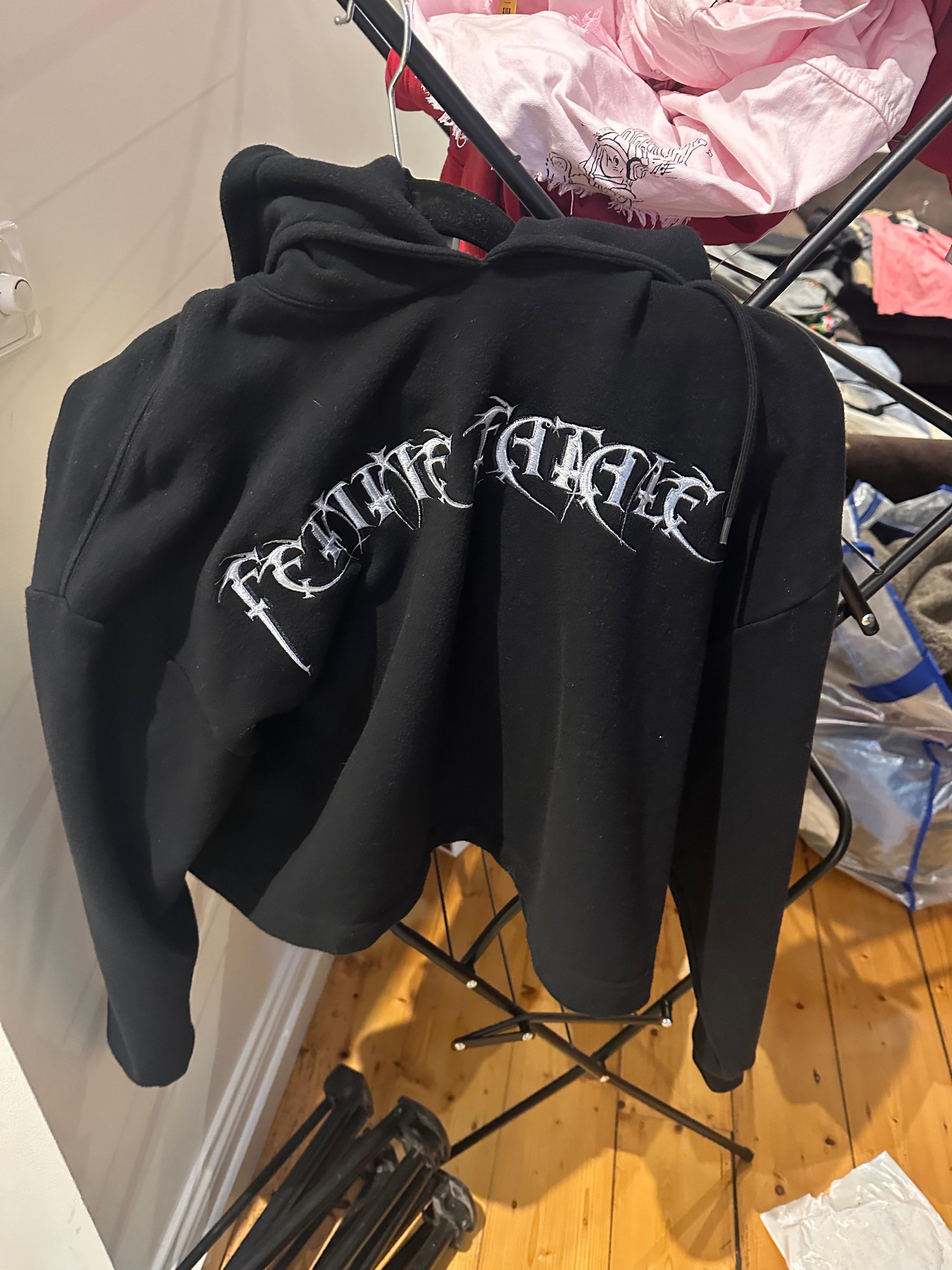 Balenciaga 2017 ‘Femme Fatale’ Embroidered Hoodie Black (Size XS womens)