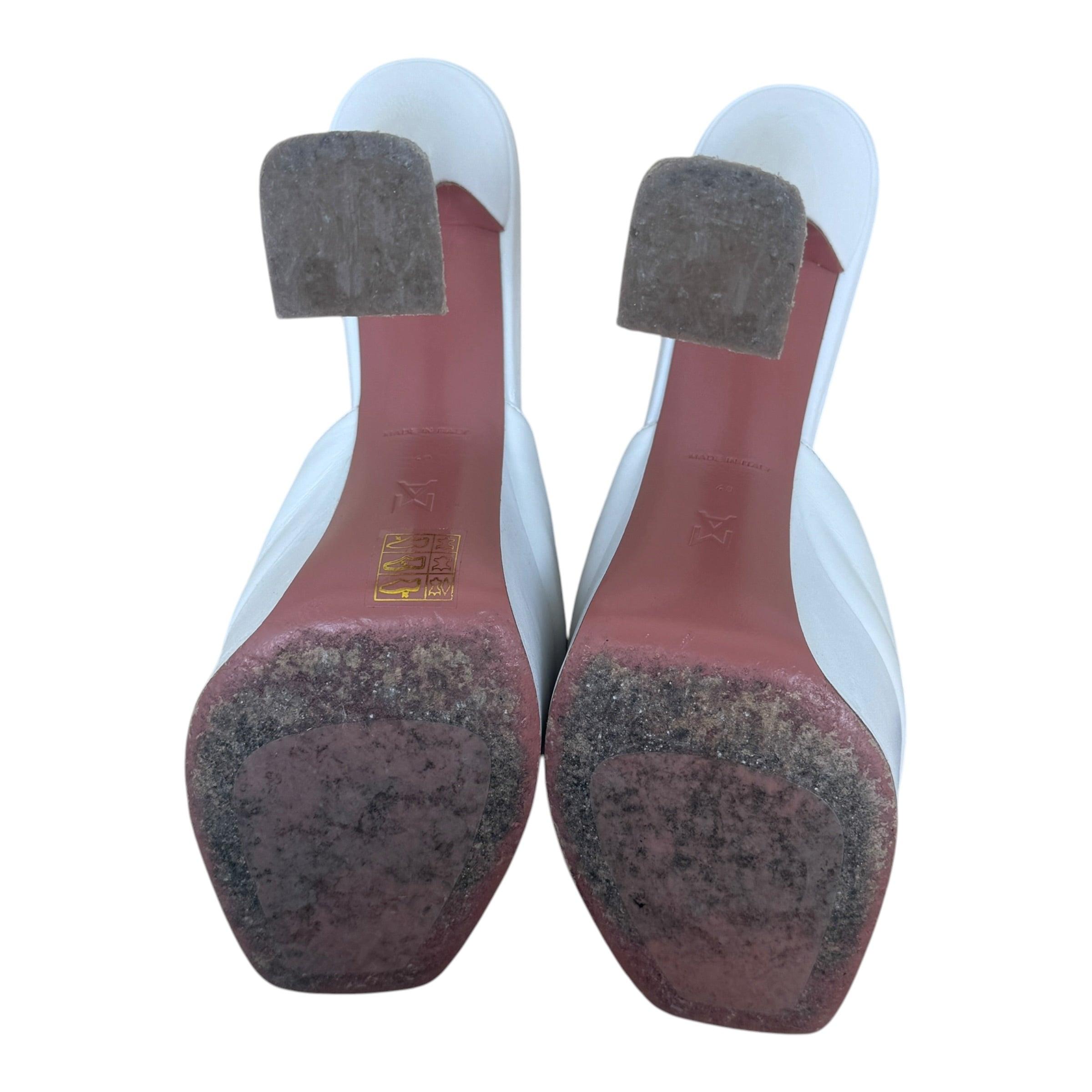 Amina Muaddi White Dalida Heels (Size EU37.5) thumbnail 6