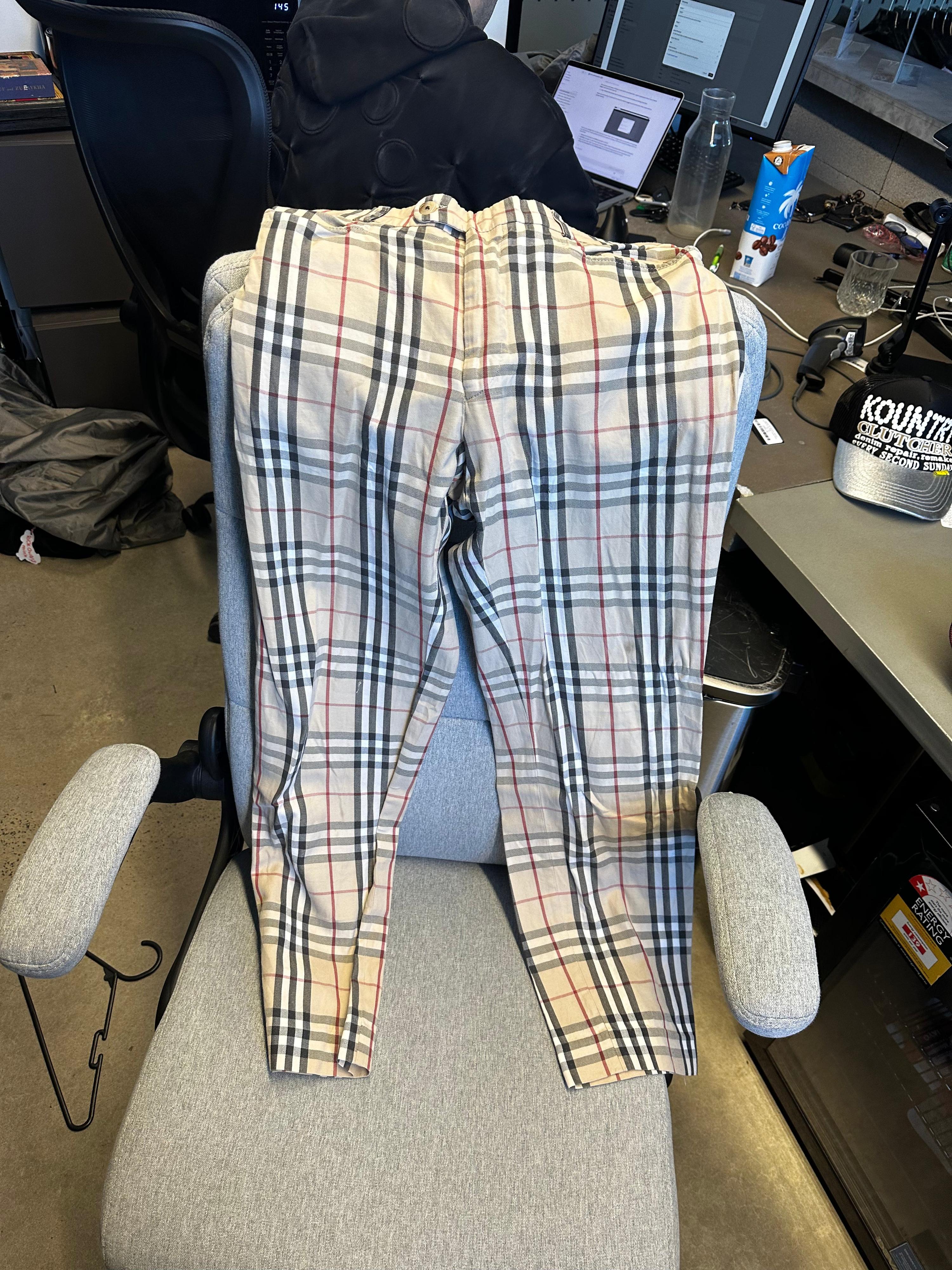 Burberry Vintage Nova Check Trousers Beige (Fits 30”-32”)