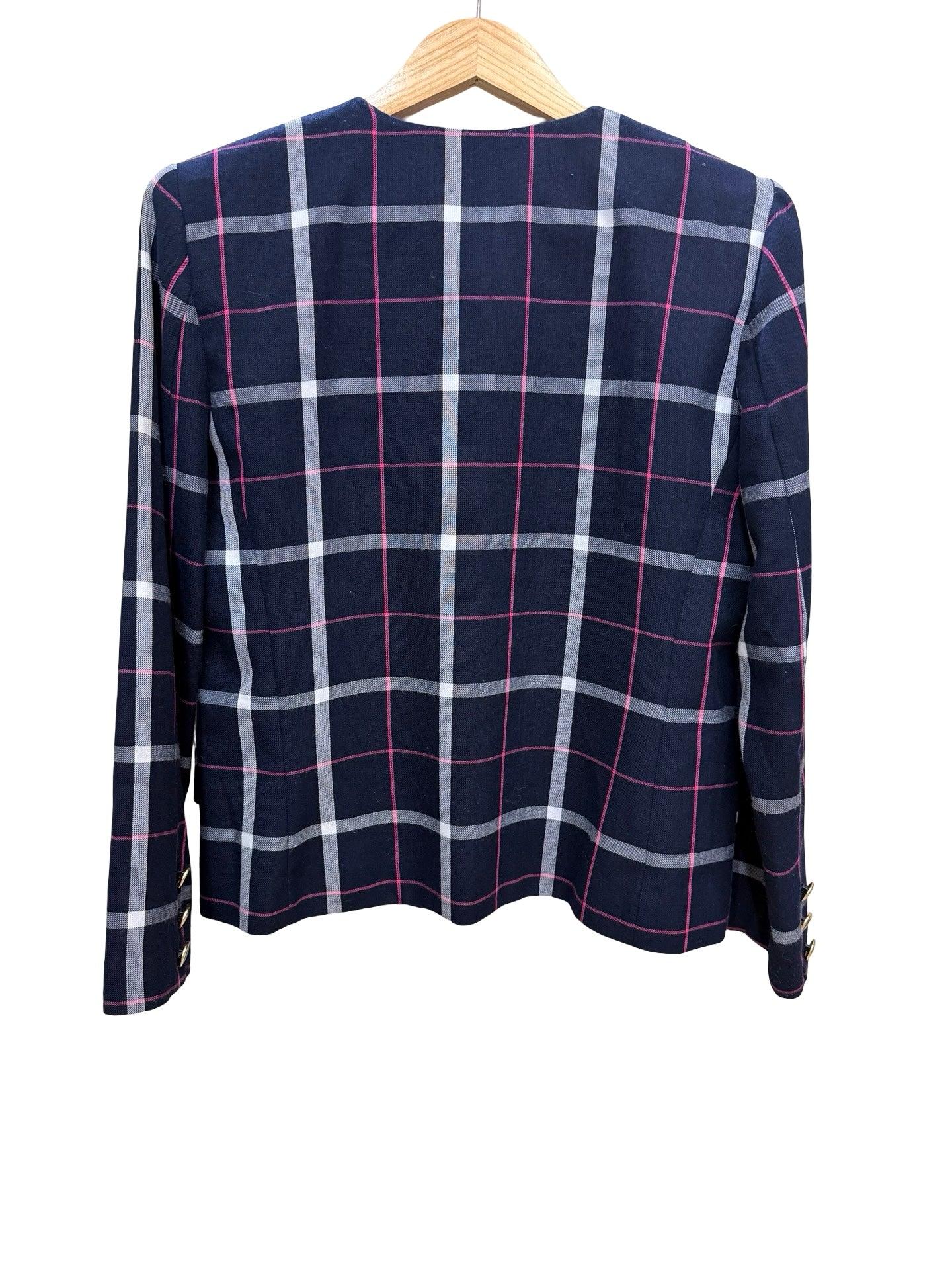 Discovery Navy Tartan Blazer 10 thumbnail 2