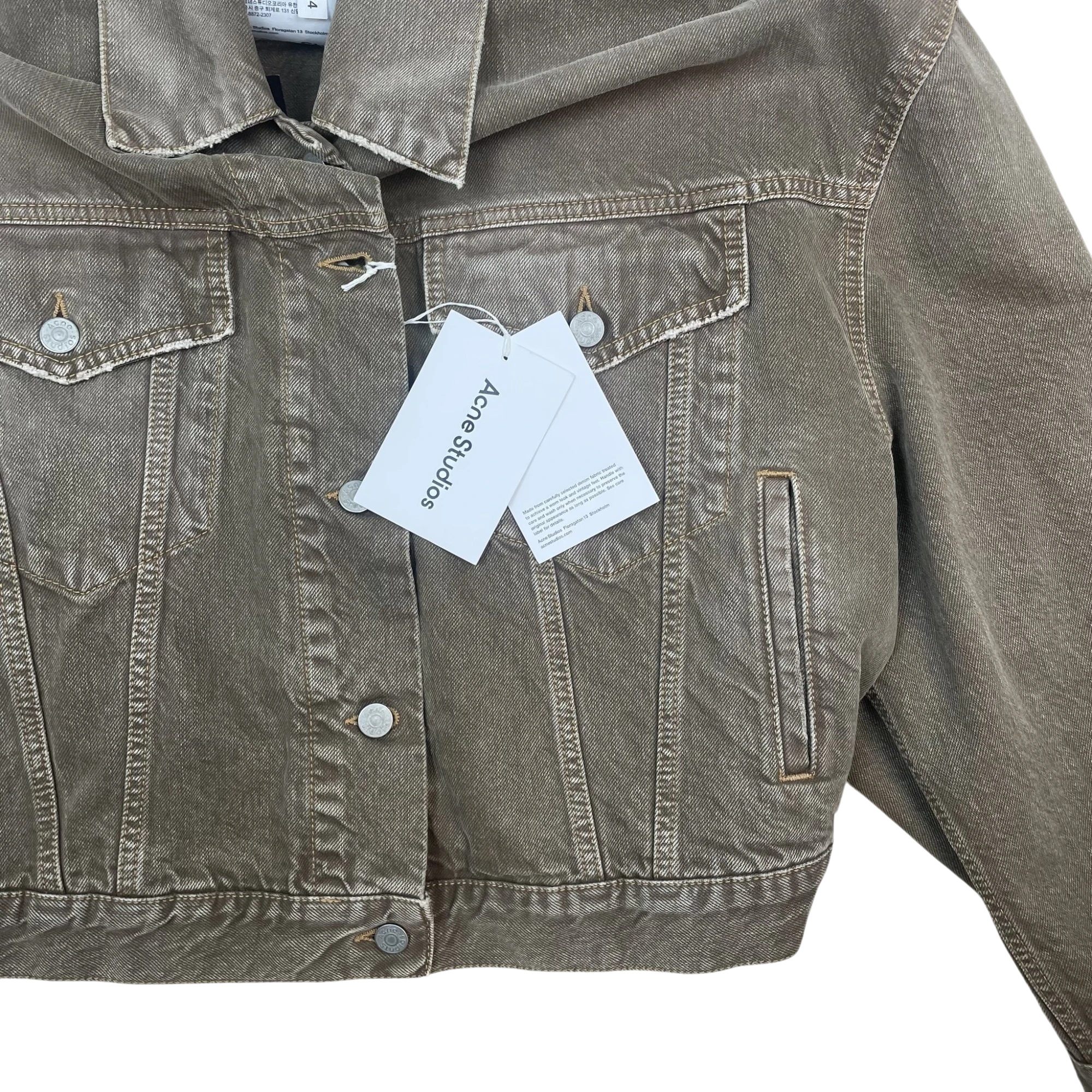 Acne Studios Oversized Denim Jacket Beige (Size EU34) thumbnail 4