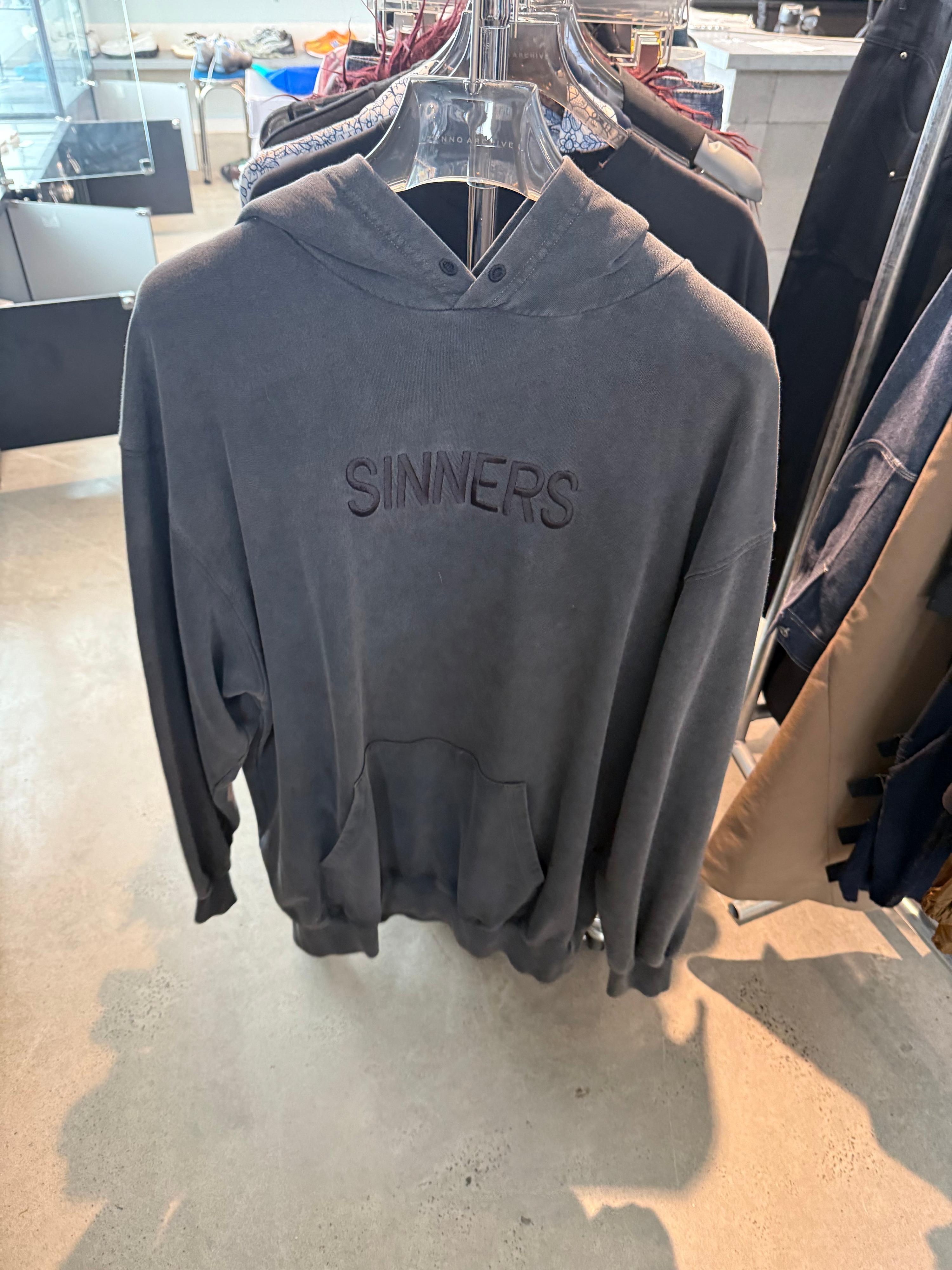 Balenciaga SS18 ‘SINNERS’ Oversized Hoodie Charcoal (Fits L-XXL)