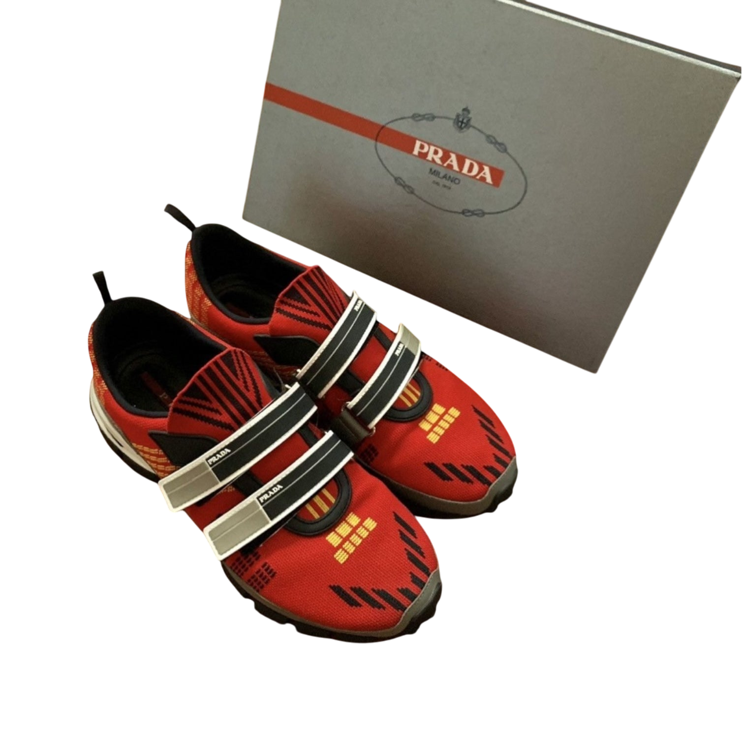 Prada SS18 Crossection Knit Sneaker Red (fits US10-11) thumbnail 9