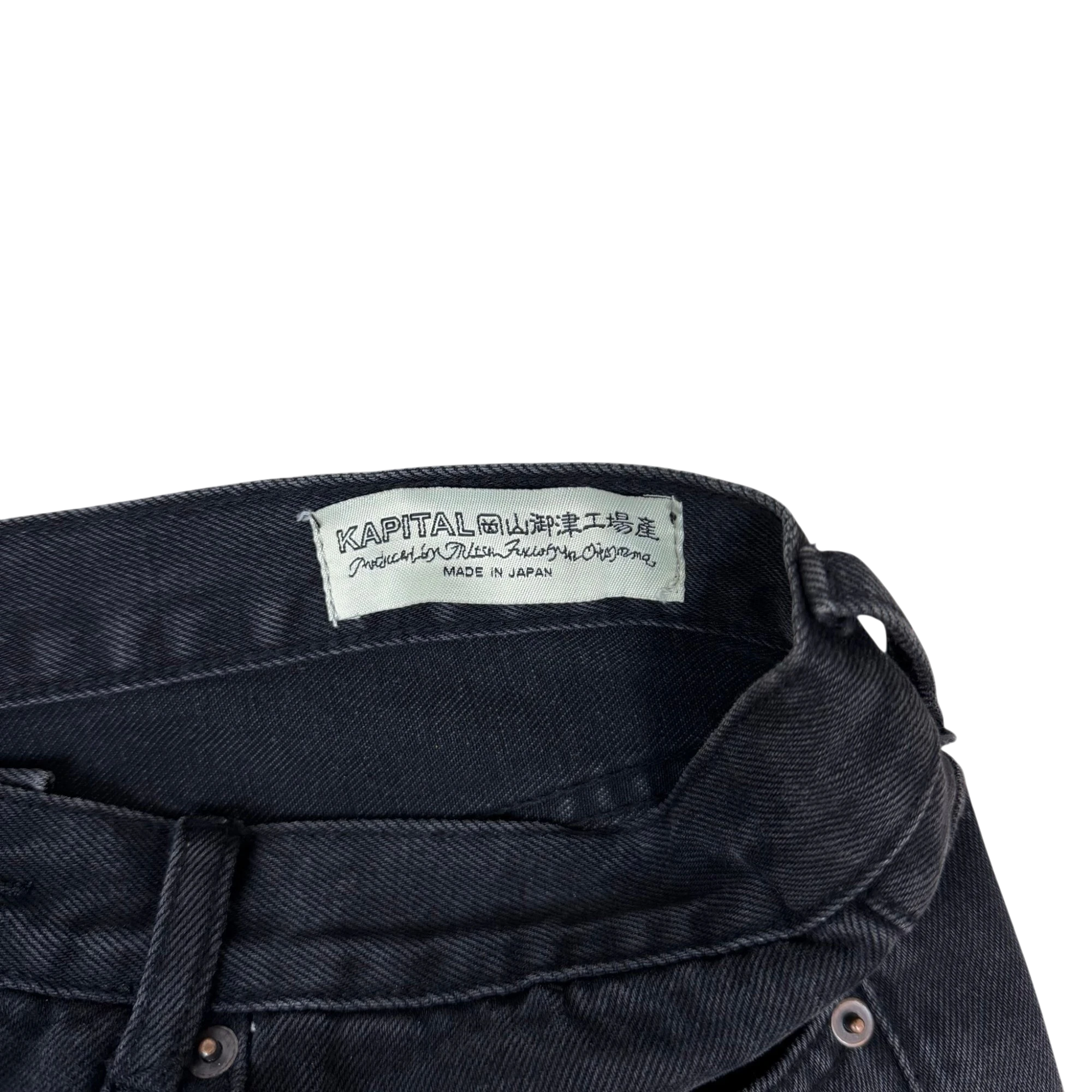 Kapital AW21 5P Monkey Cisco Studded Jeans Washed Black (Size 34”) thumbnail 4
