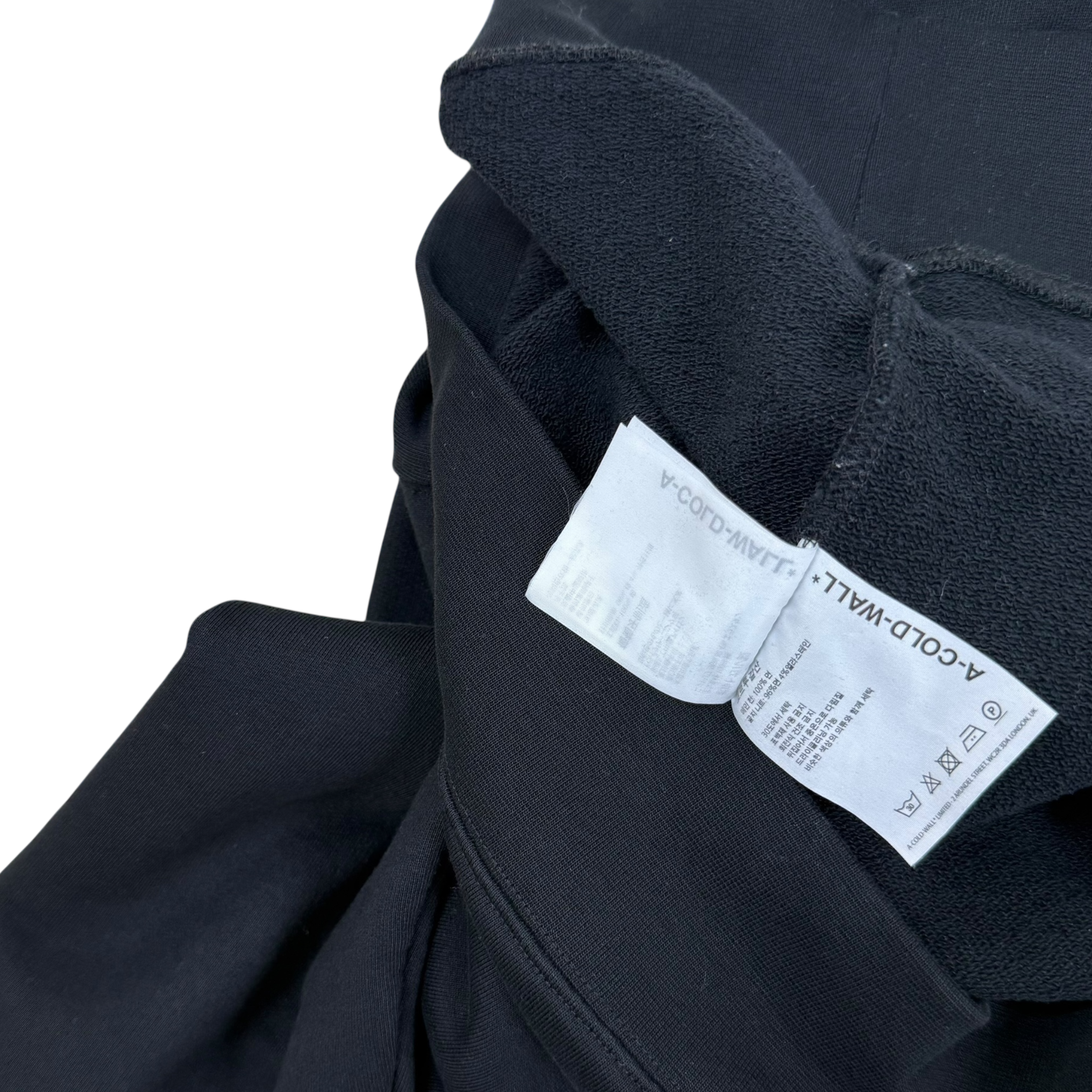 A-COLD-WALL* (ACW) Essential Logo Printed Hoodie Black (Fits M-L) thumbnail 4
