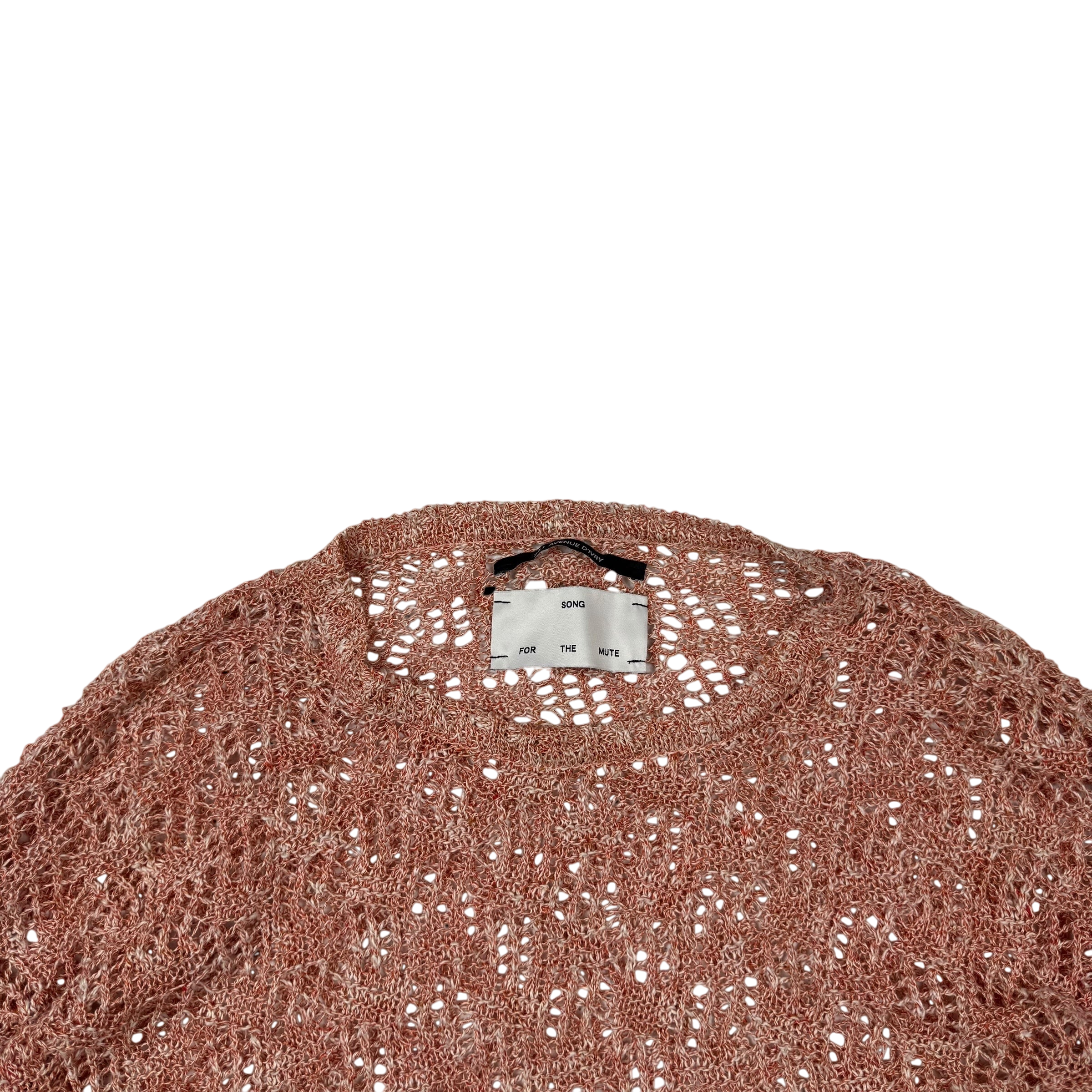 Song for the Mute 22.1 Avenue D’ivery Oversized Distressed Sweatshirt Orange / White (fits L-XL) thumbnail 2