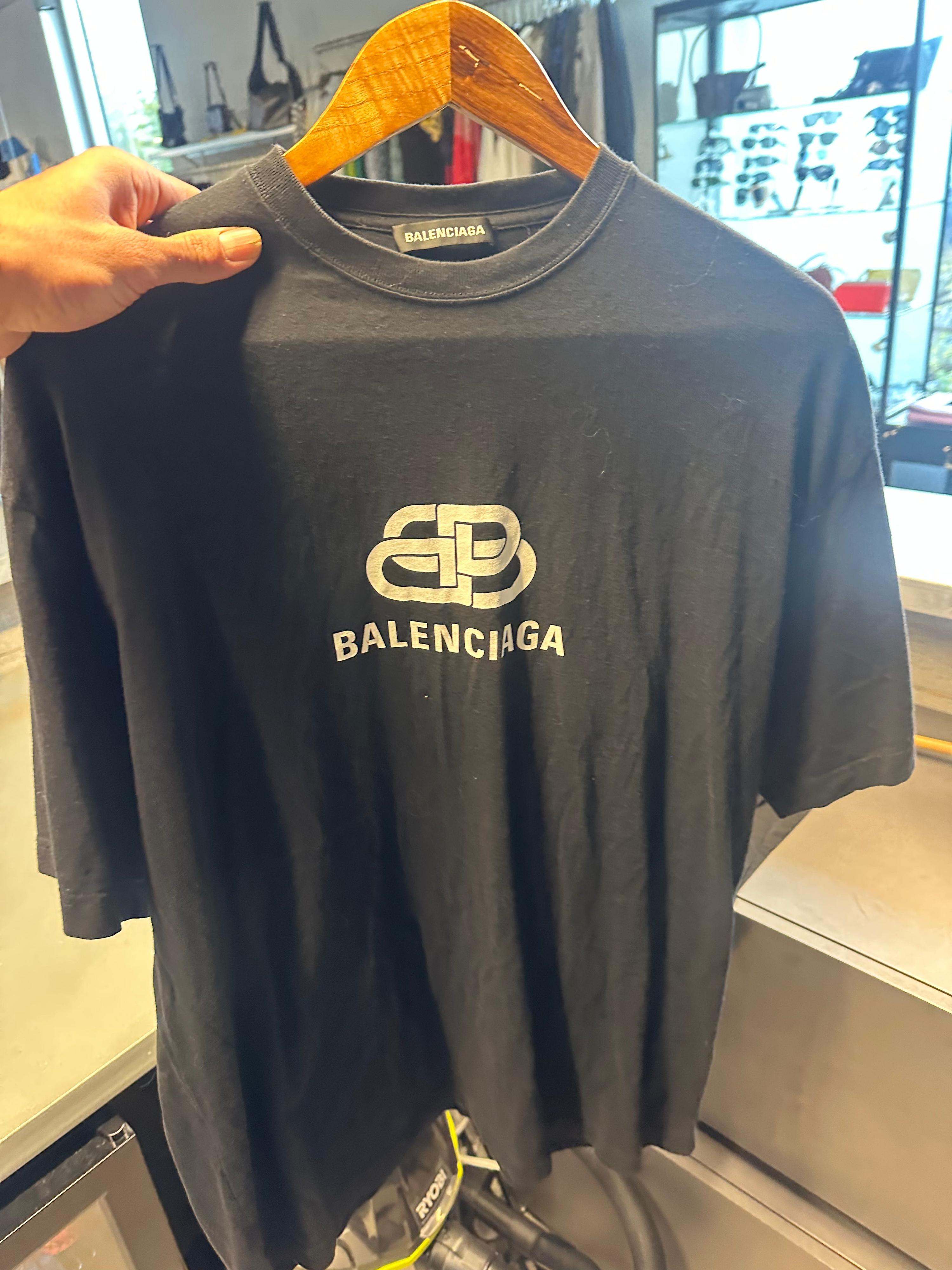 Balenciaga Interlocking B Logo Oversized T-Shirt Black (Fits M-XL)